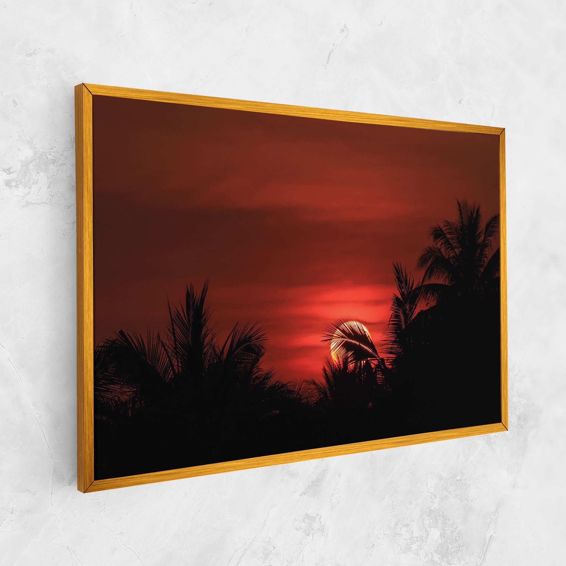 Tablou Canvas Coconuts Tree Sunset mockup 1