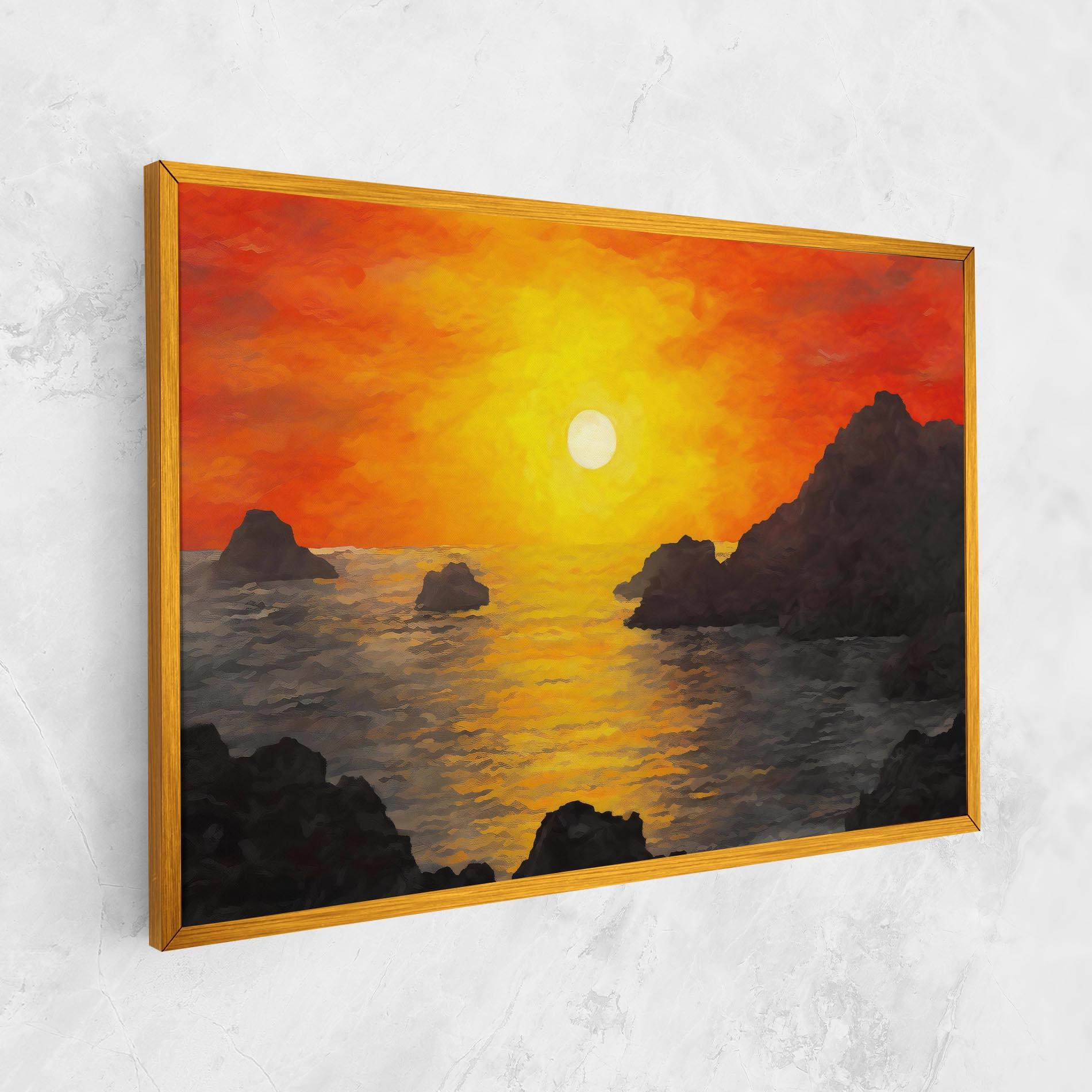 Tablou Canvas Mountains Rocks Painting mockup 1