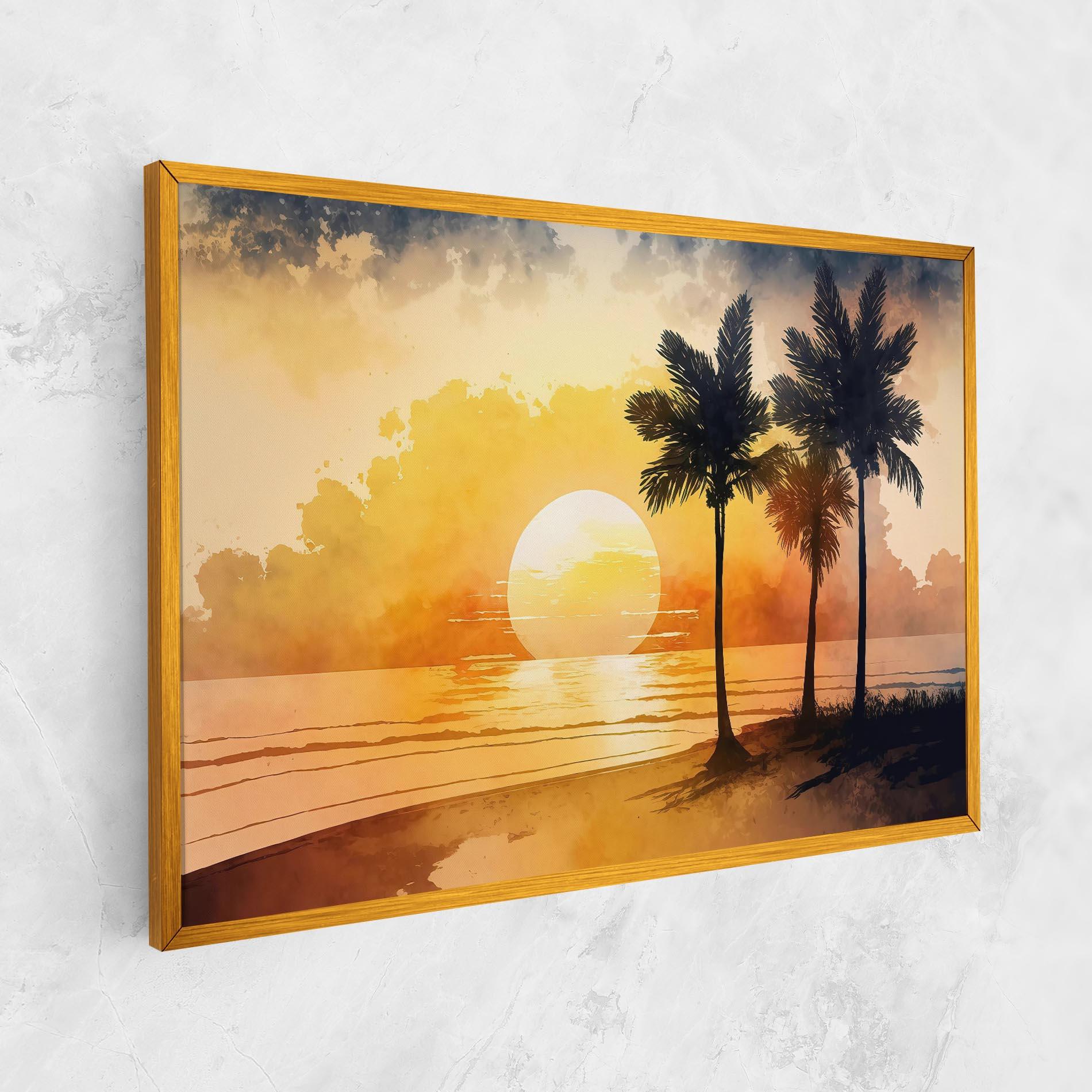 Tablou Canvas Palm Trees Sunset mockup 1