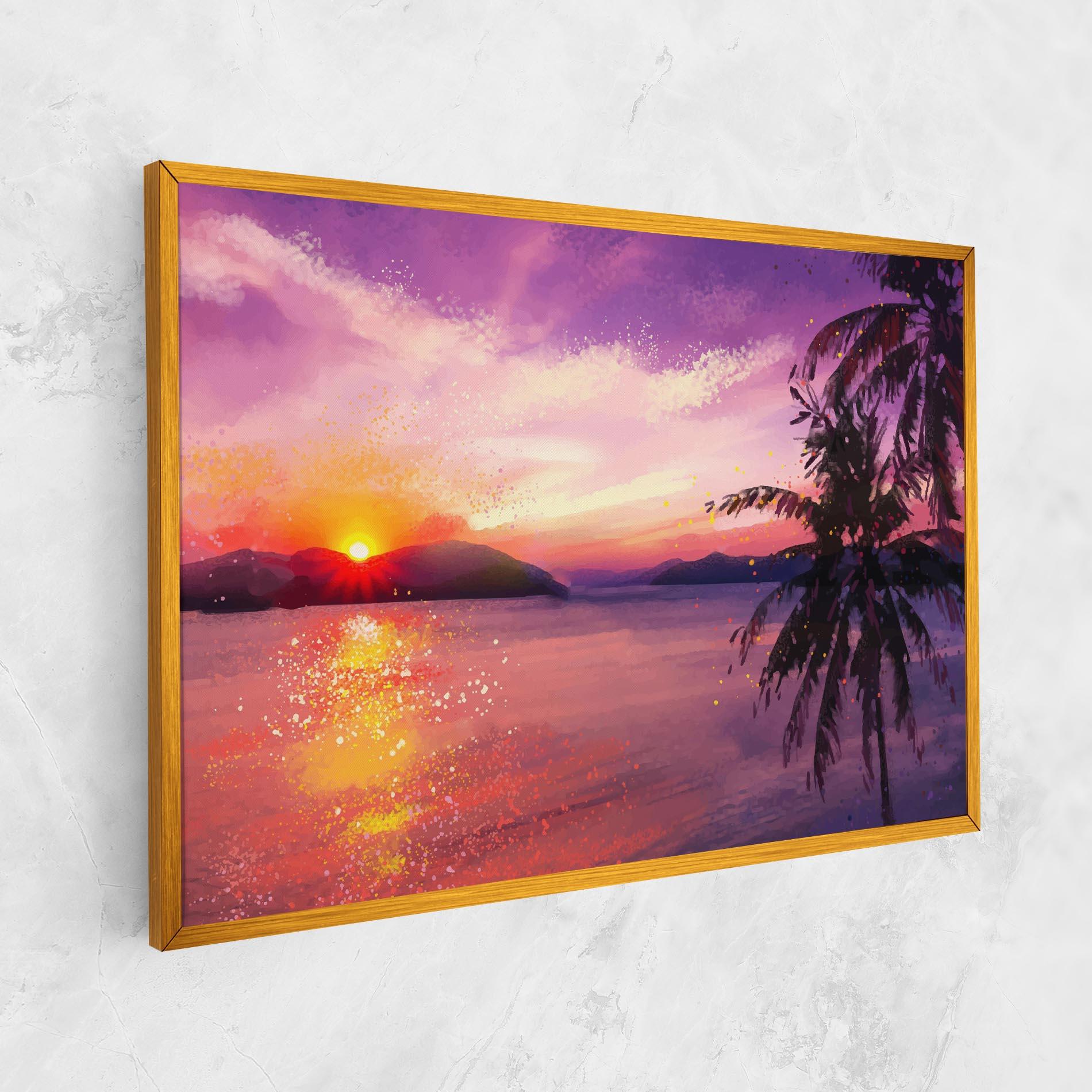 Tablou Canvas Purple Sunrise Art mockup 1