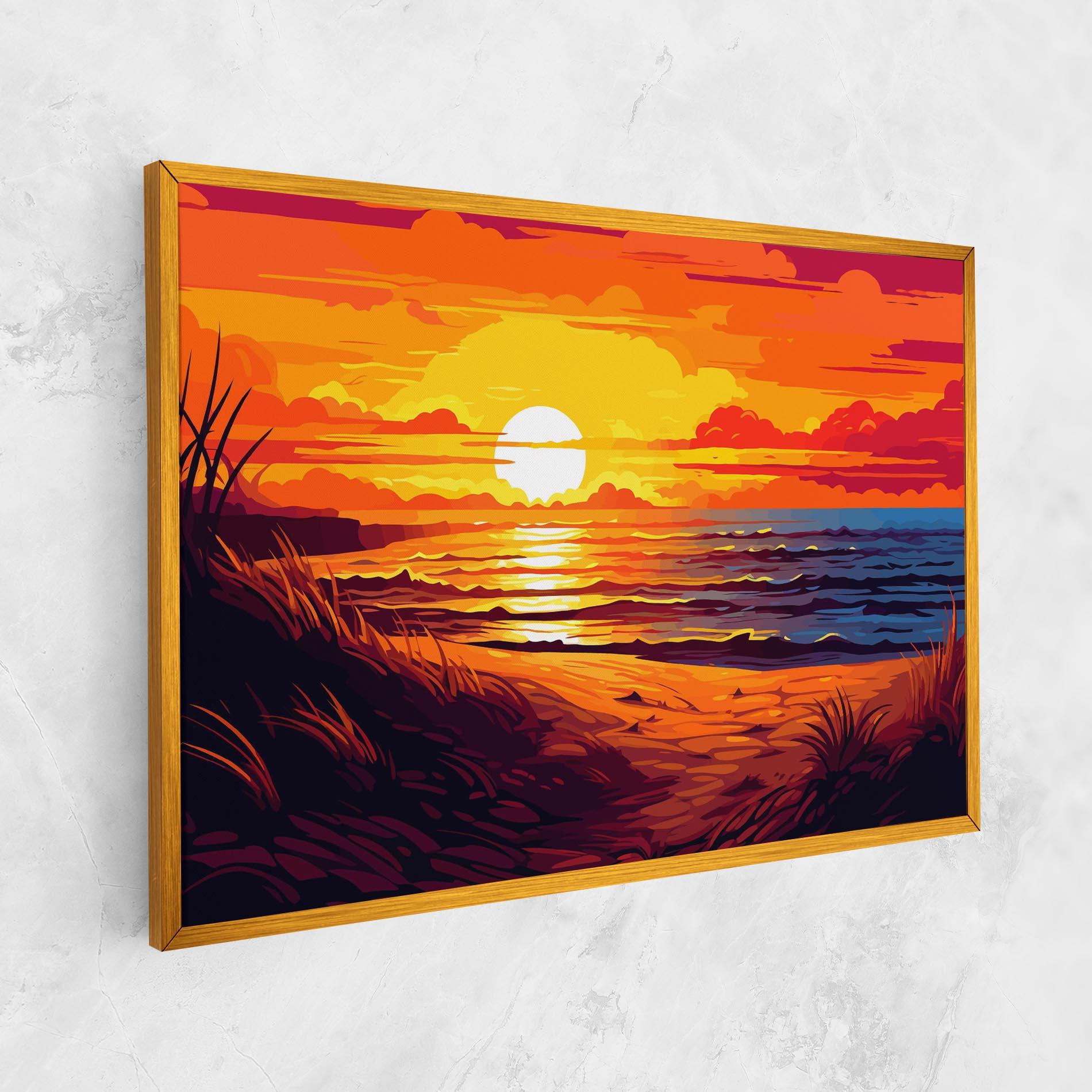 Tablou Canvas Strong Orange Sunset mockup 1