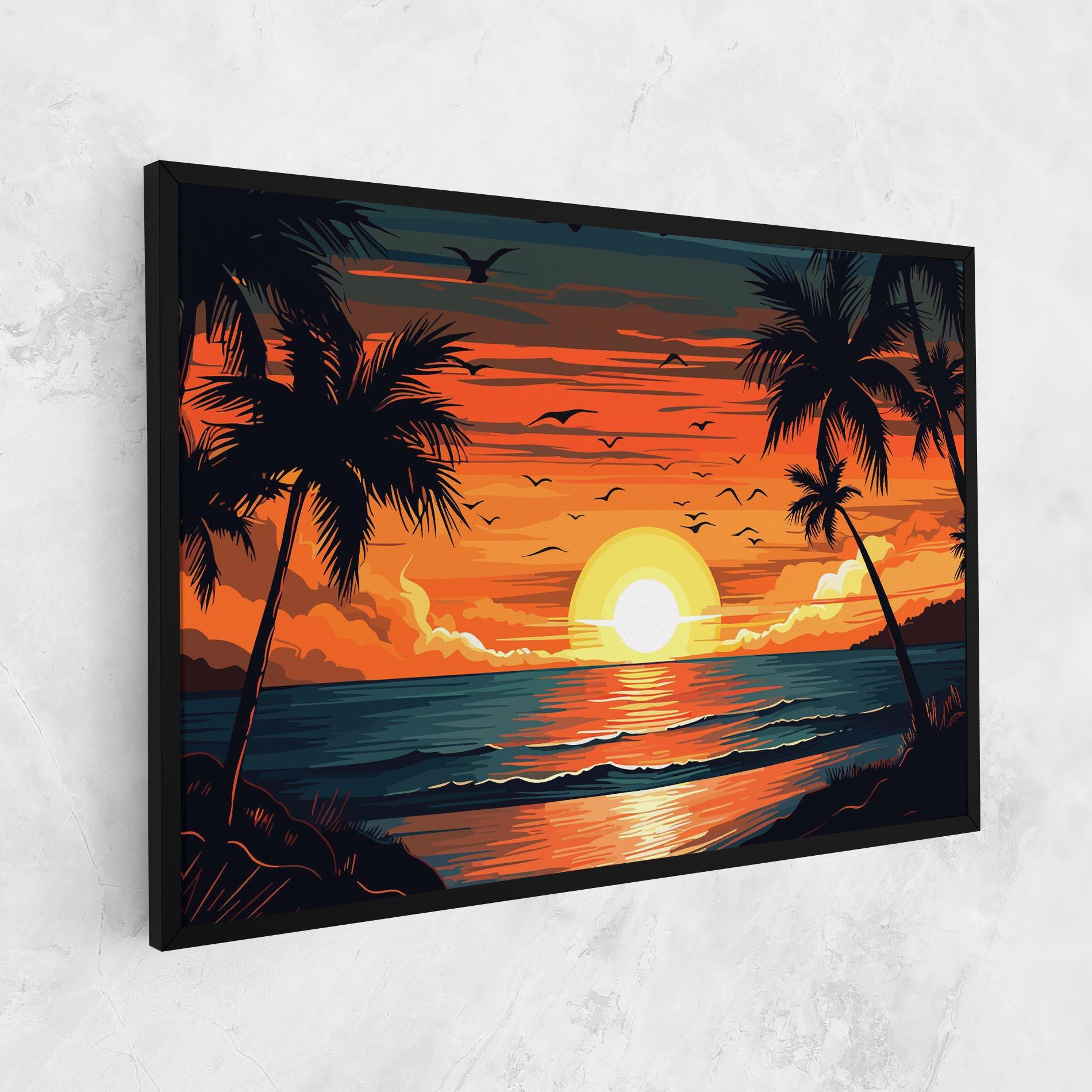 Tablou Canvas Amazing Sunset View mockup 1
