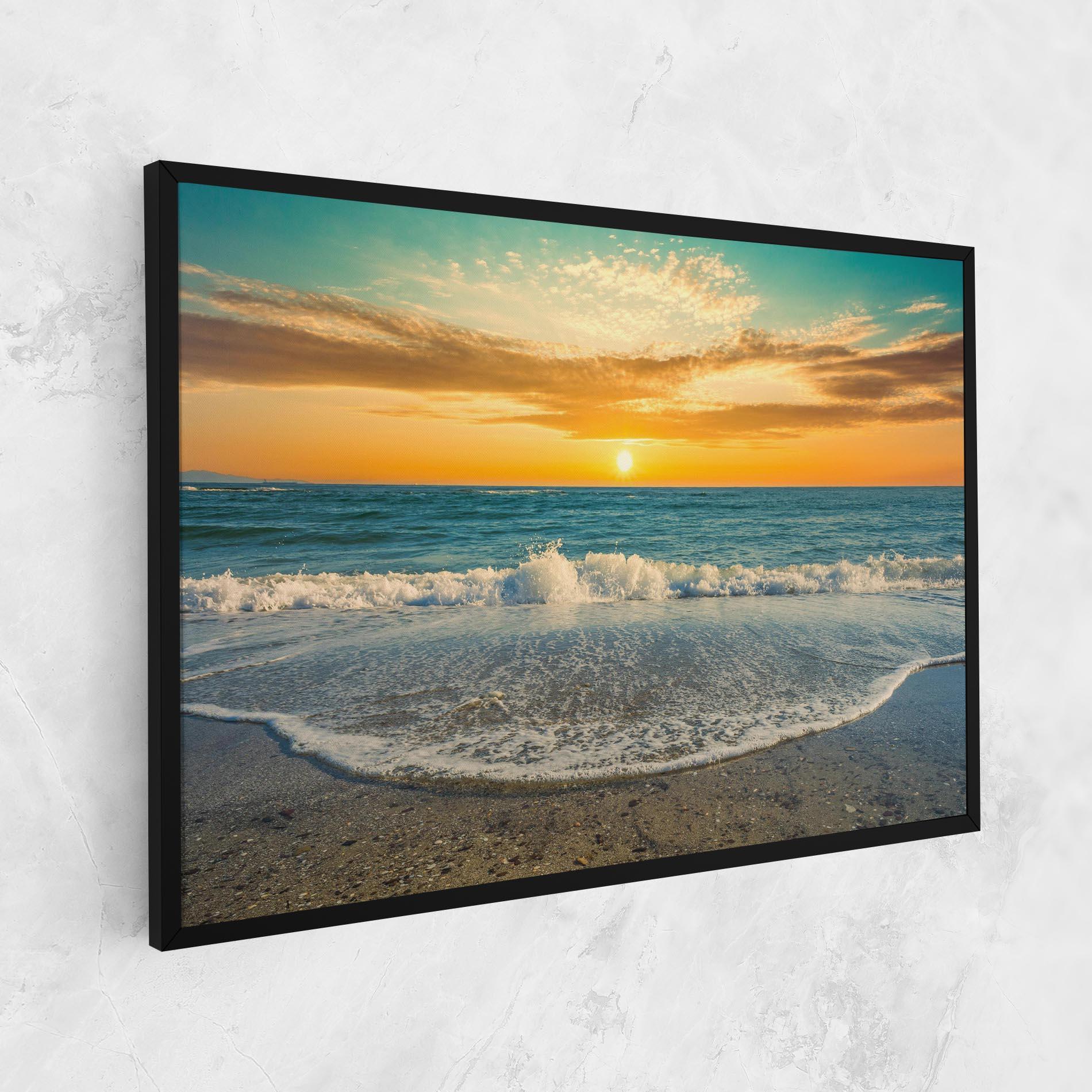 Tablou Canvas Beach Dramatic Sunset mockup 1