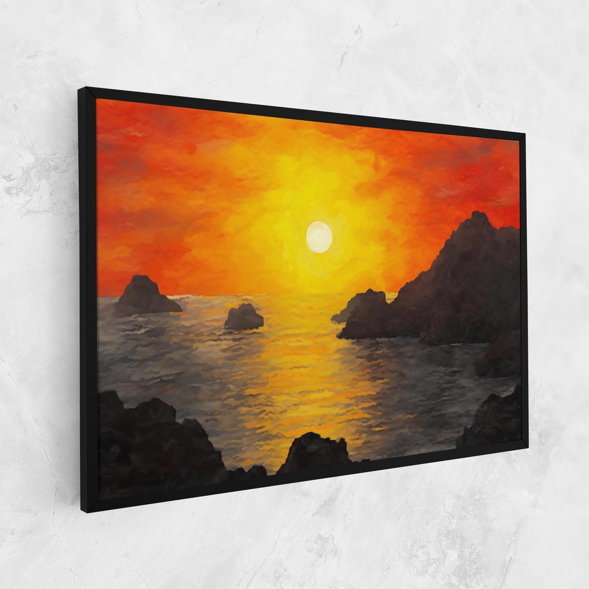 Tablou Canvas Mountains Rocks Painting mockup 1
