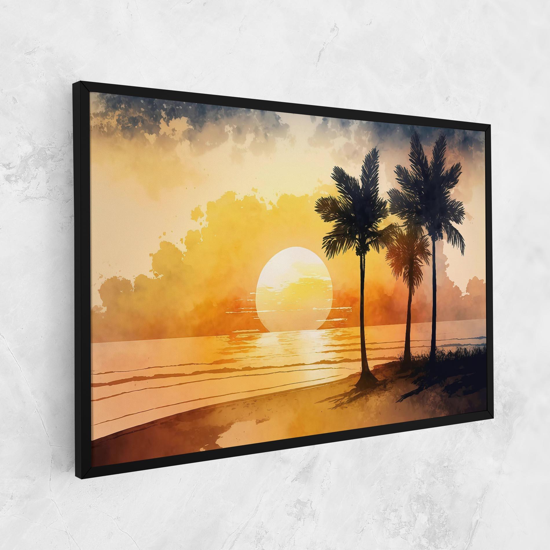 Tablou Canvas Palm Trees Sunset mockup 1