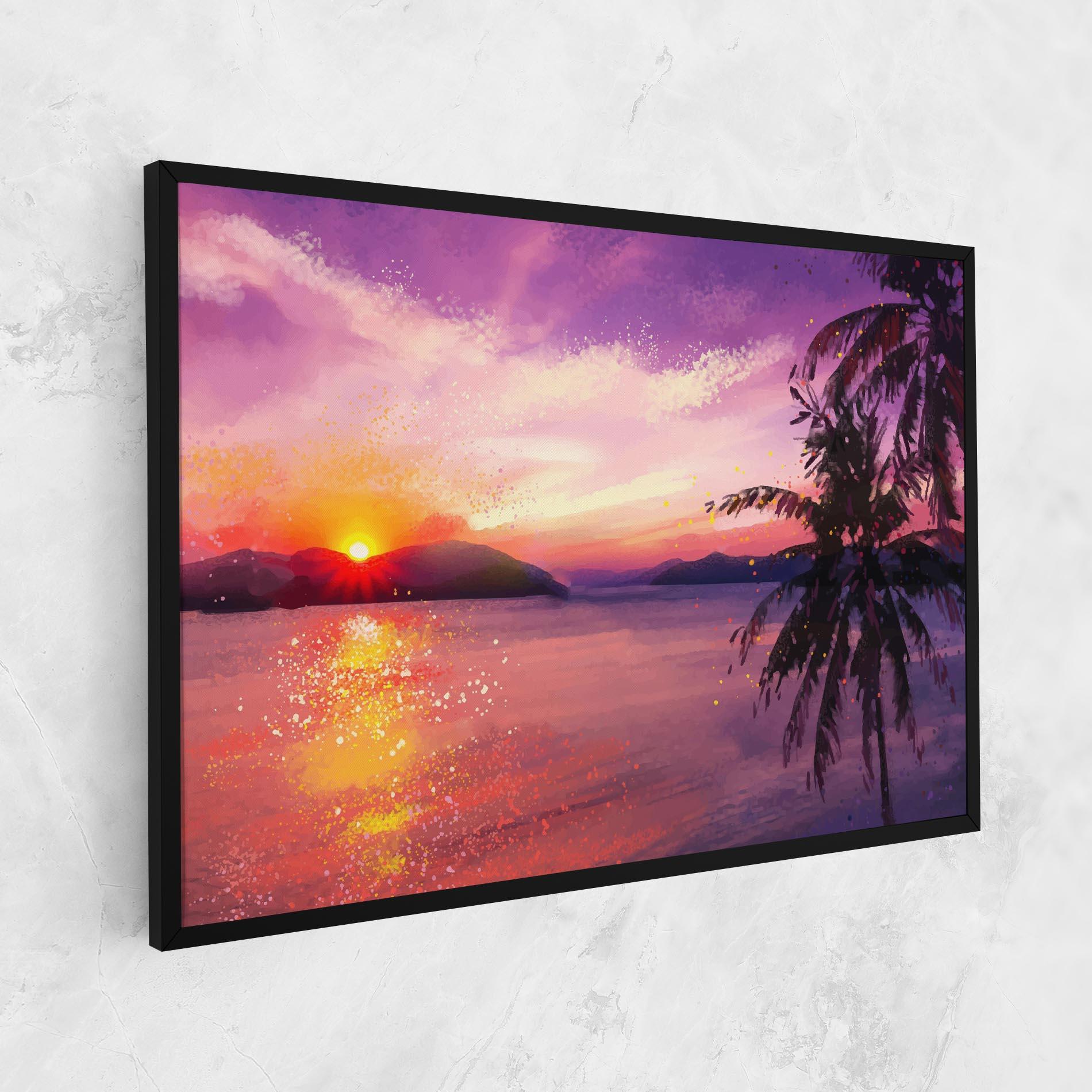 Tablou Canvas Purple Sunrise Art mockup 1