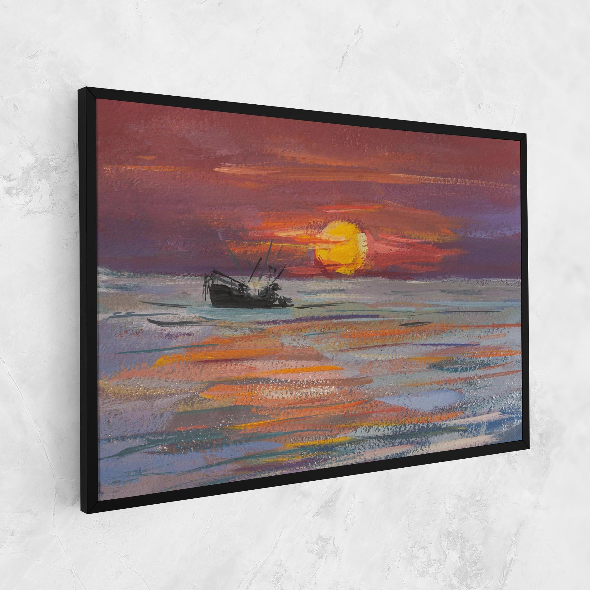 Tablou Canvas Sea Ship Painting mockup 1