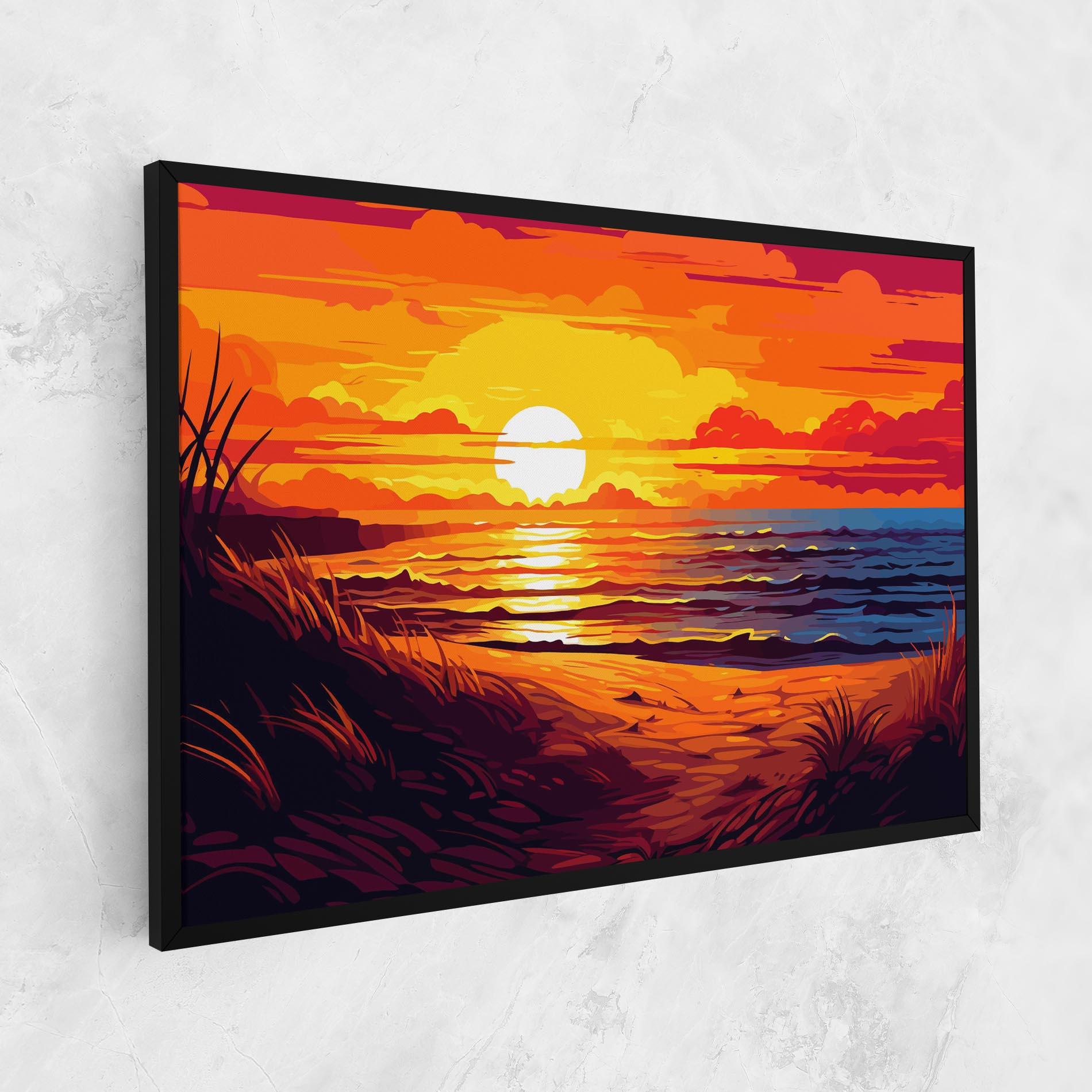 Tablou Canvas Strong Orange Sunset mockup 1