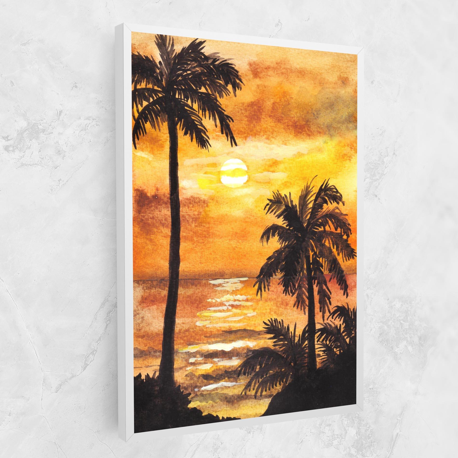 Tablou Canvas Watercolor Painting Sunrise mockup 1