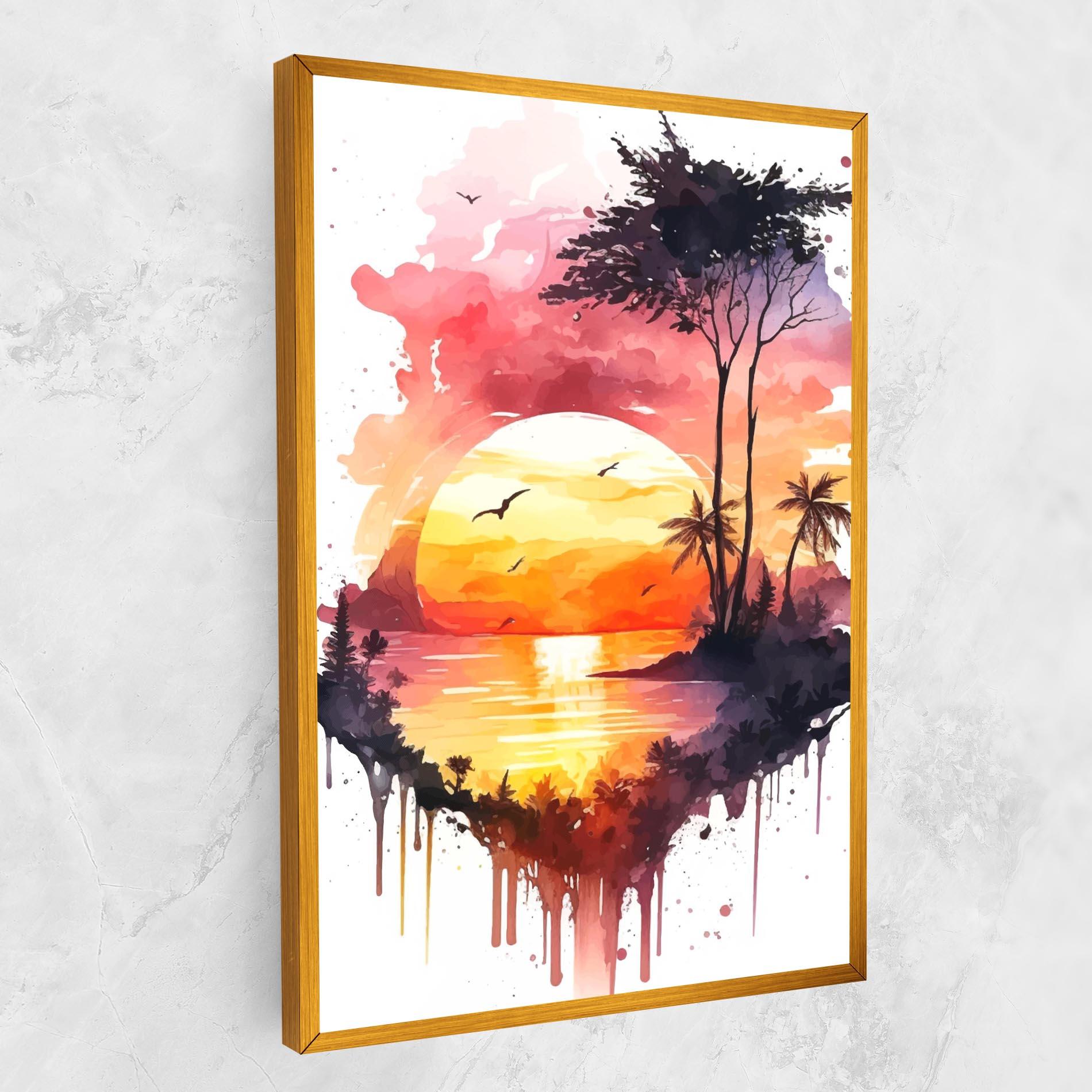 Tablou Canvas Purple Sunset Art mockup 1