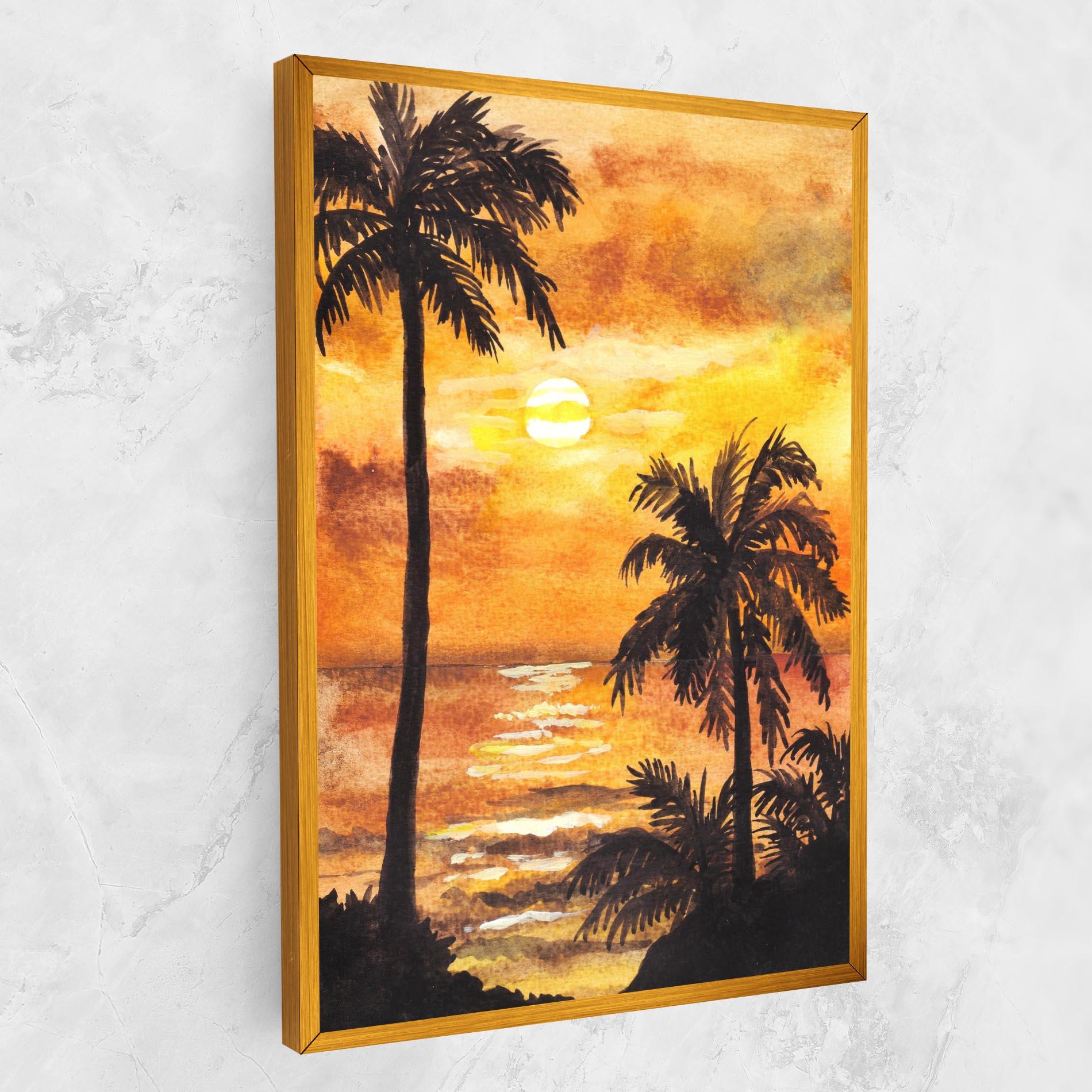 Tablou Canvas Watercolor Painting Sunrise mockup 1