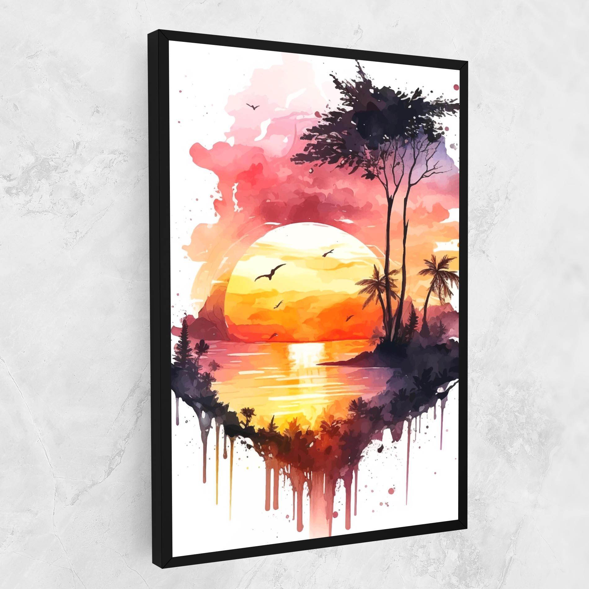 Tablou Canvas Purple Sunset Art mockup 1