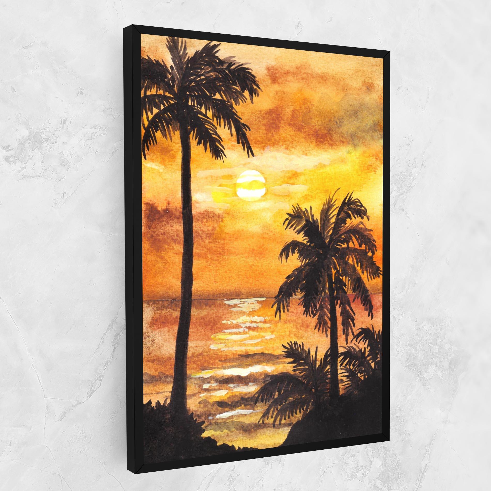 Tablou Canvas Watercolor Painting Sunrise mockup 1