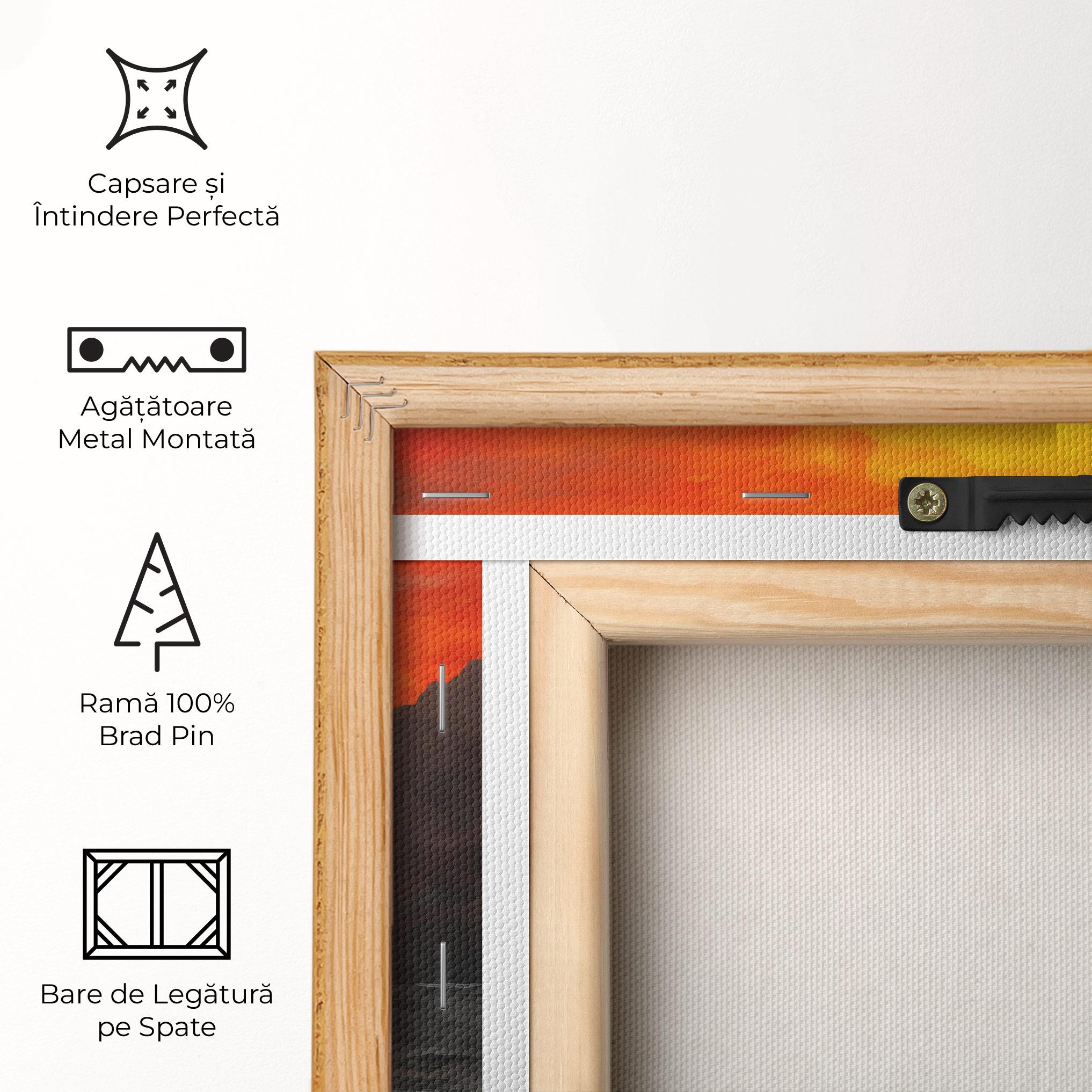 Tablou Canvas Mountains Rocks Painting mockup 5