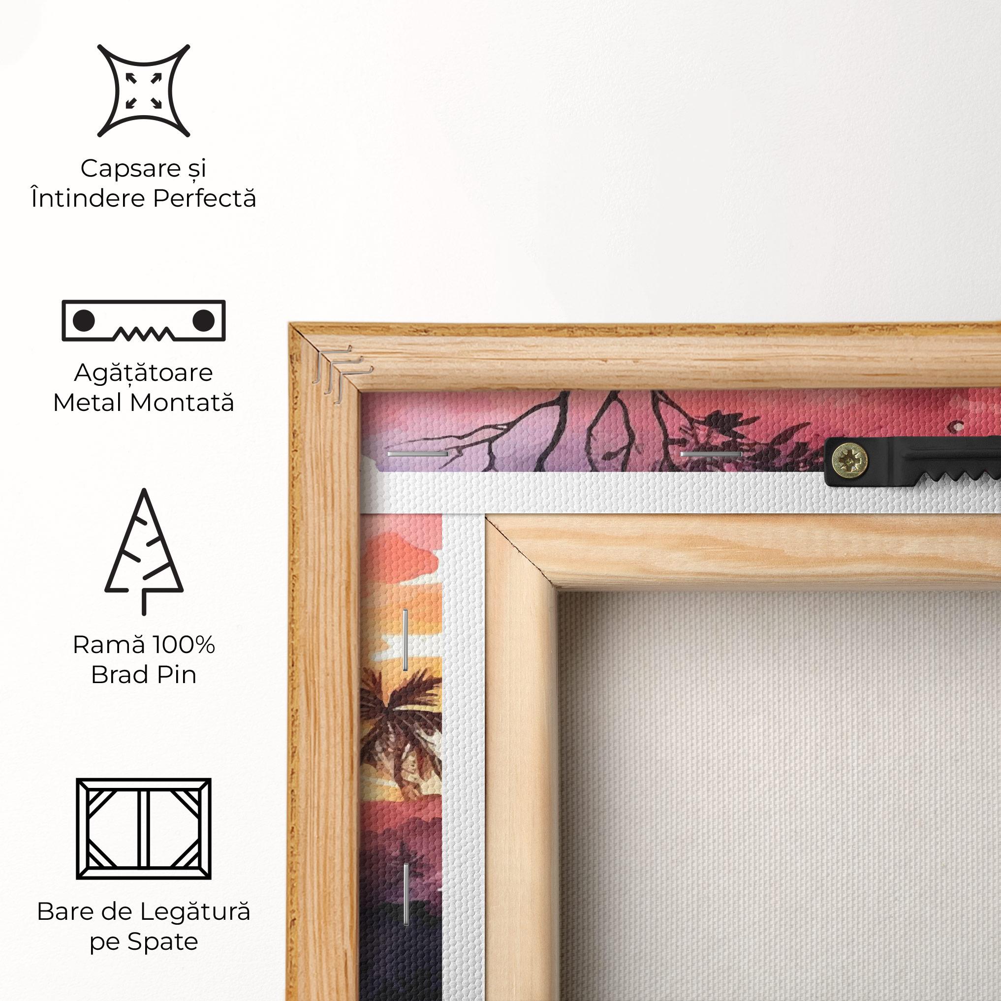 Tablou Canvas Purple Sunset Art mockup 5