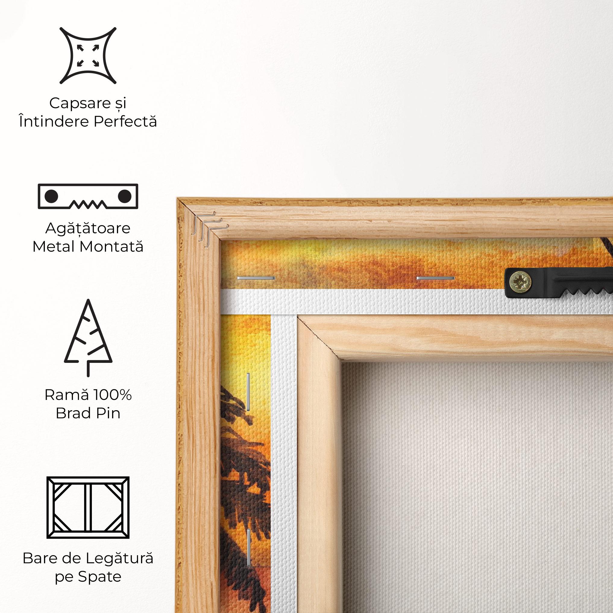 Tablou Canvas Watercolor Painting Sunrise mockup 5