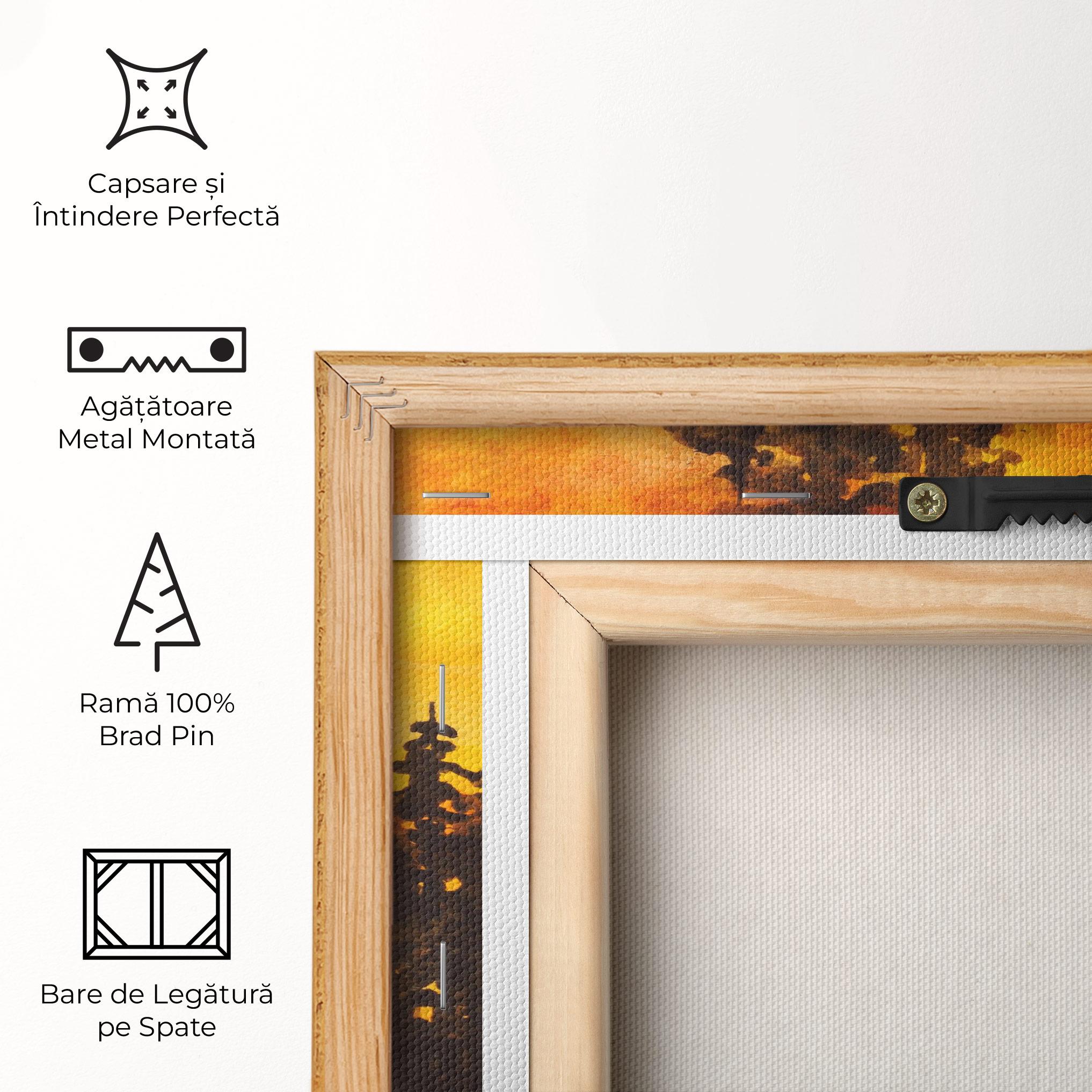 Tablou Canvas Watercolor Sunset Painting mockup 5