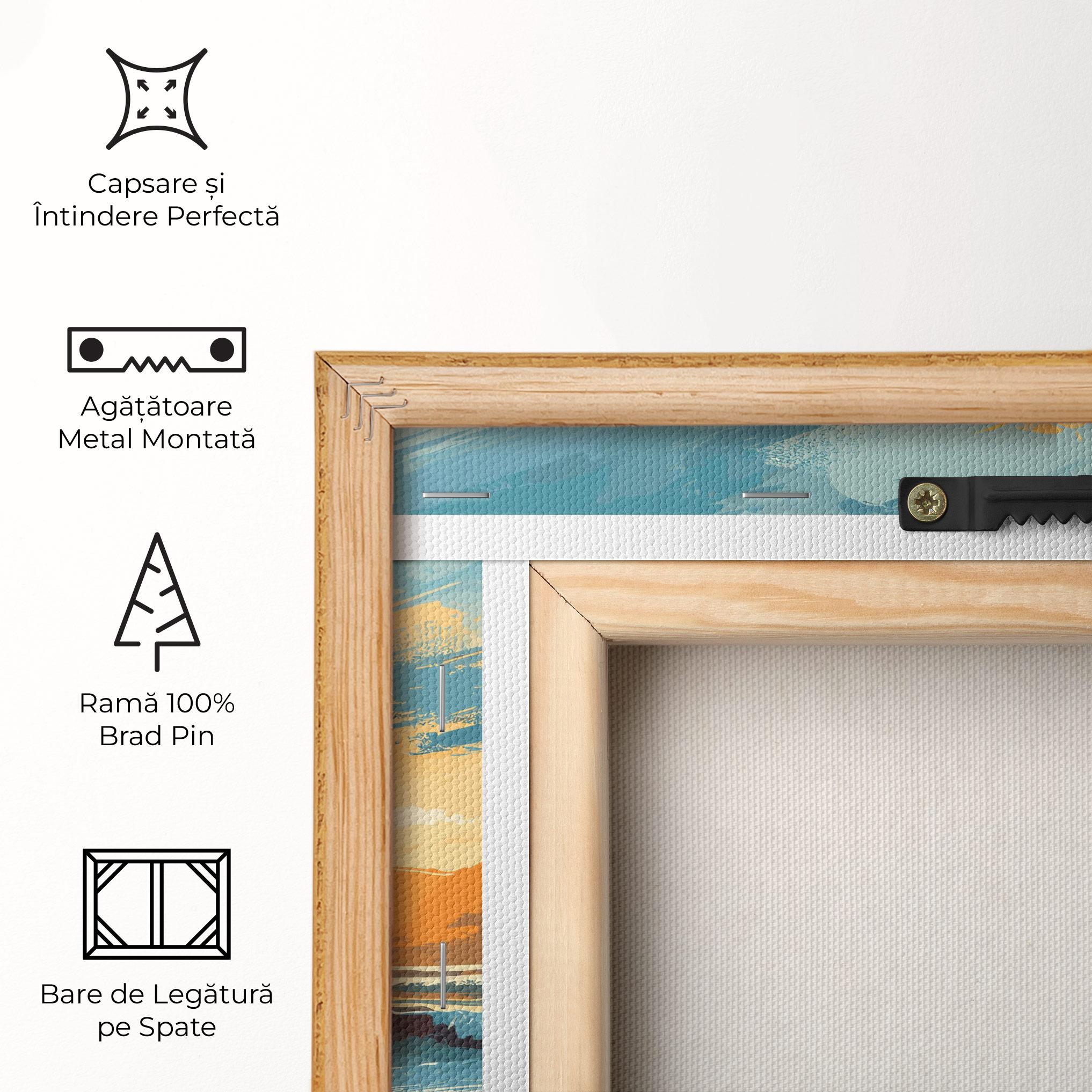 Tablou Canvas Yellow Blue Sunrise mockup 5