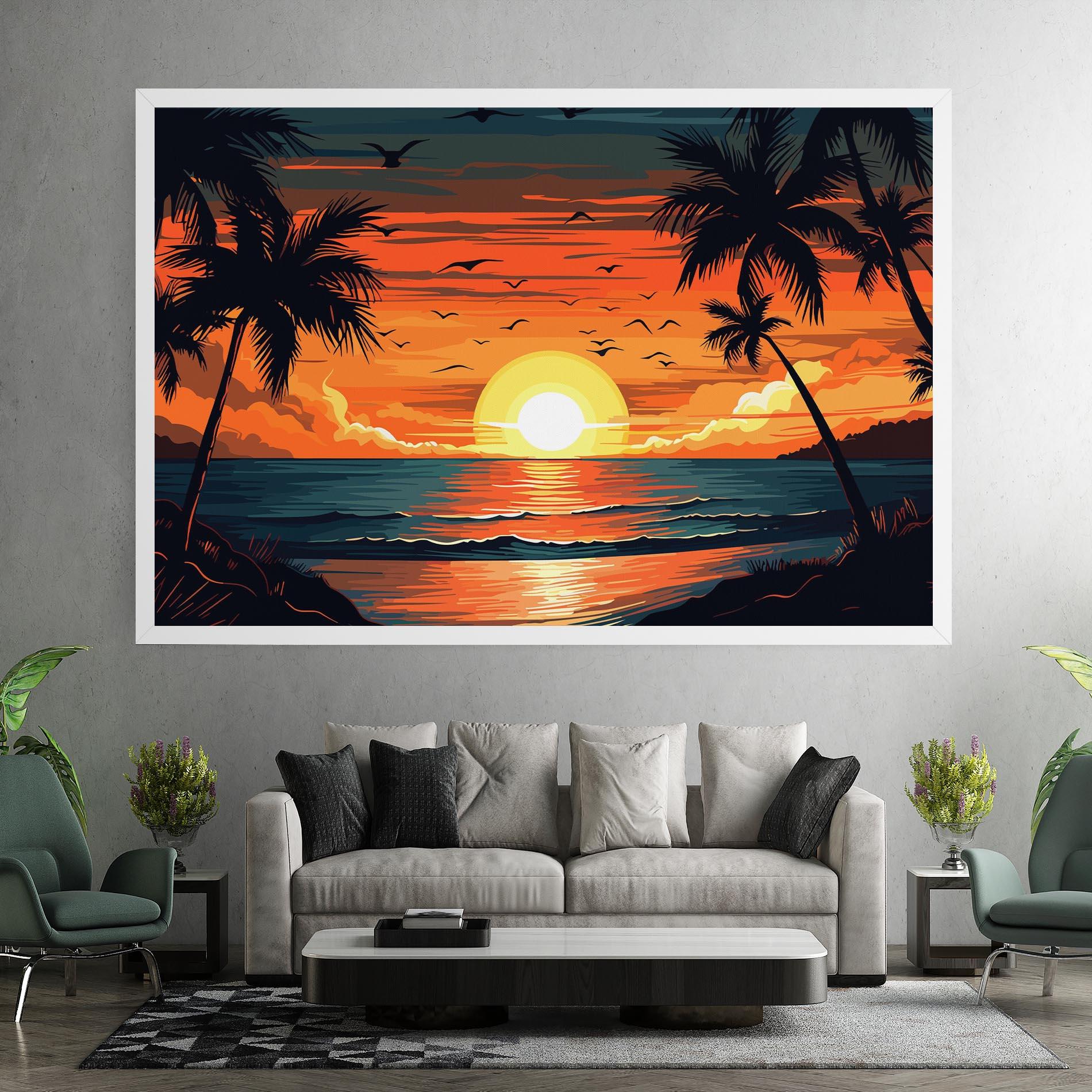 Tablou Canvas Amazing Sunset View mockup 7