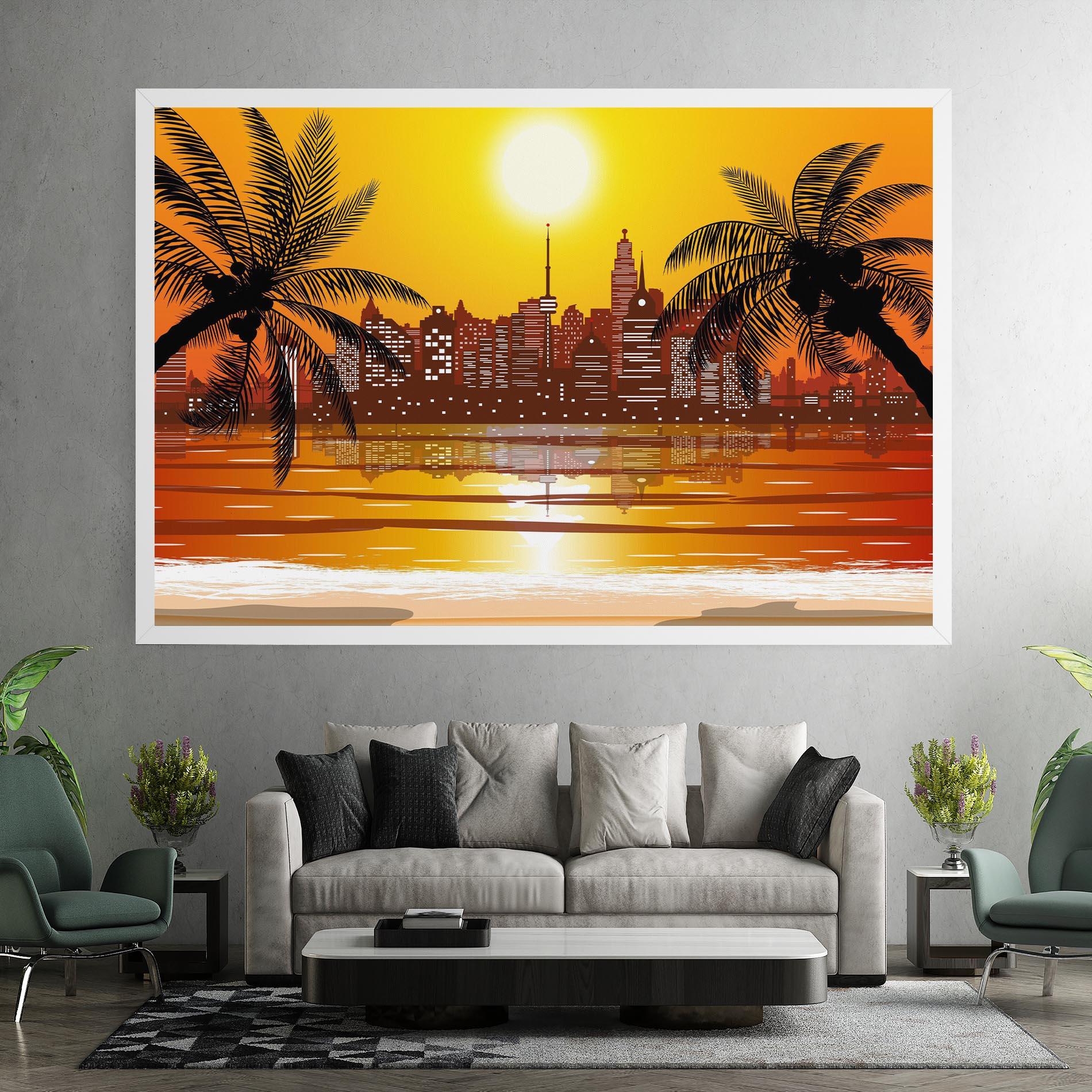Tablou Canvas City Sunrise View mockup 7