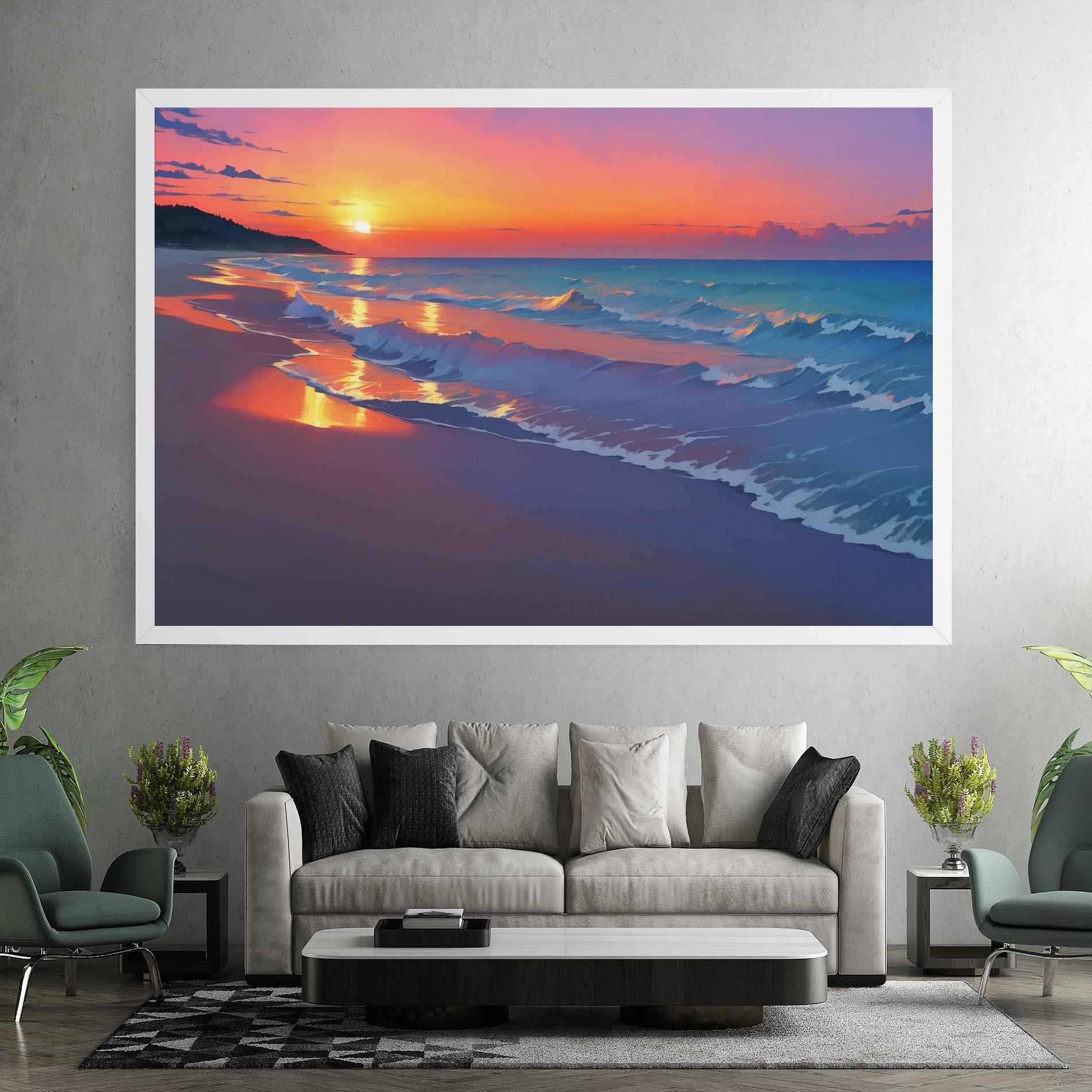 Tablou Canvas Dreamy Beach Sunset mockup 7