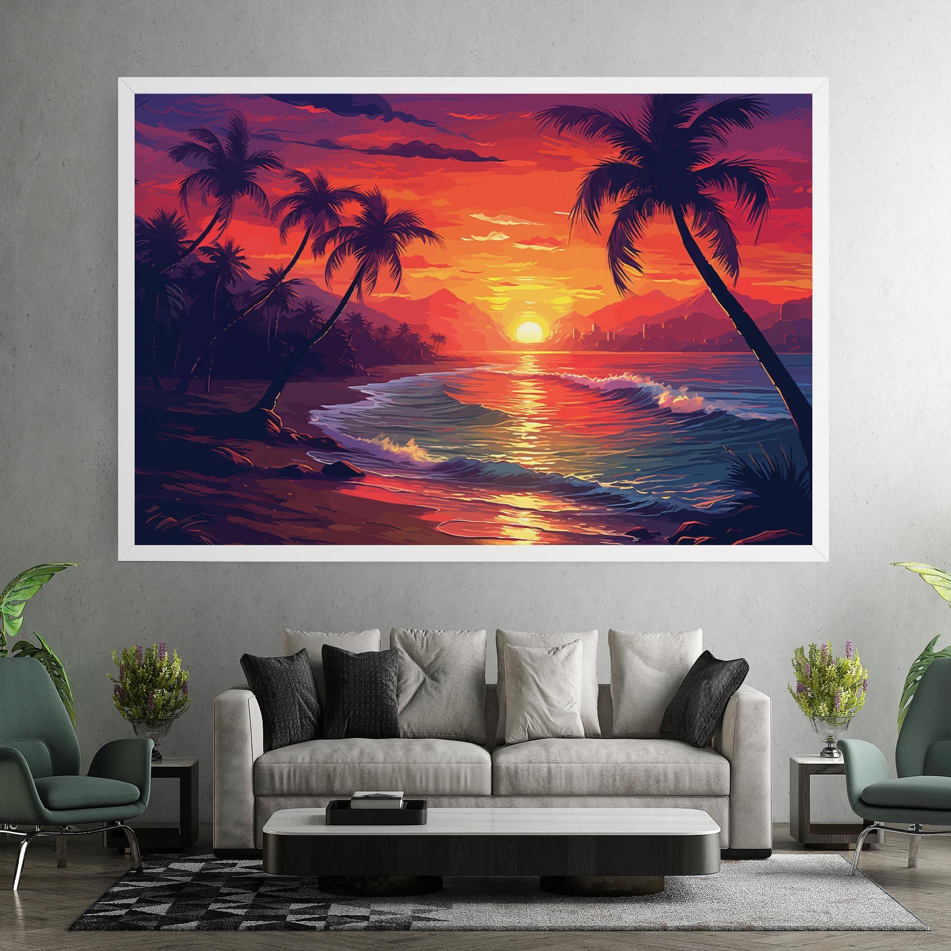 Tablou Canvas Purple Orange Sunlight mockup 7