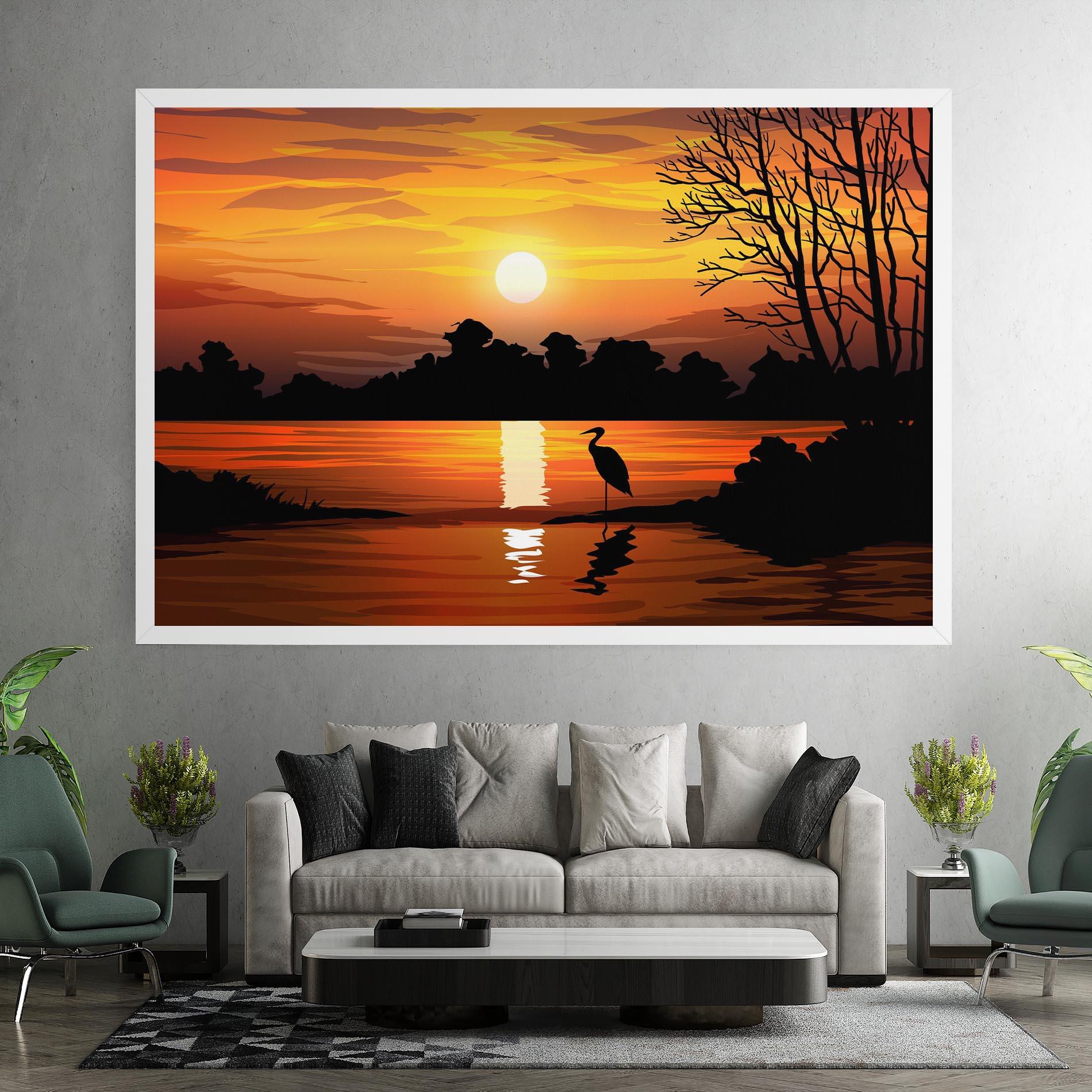Tablou Canvas Sunset Land mockup 7