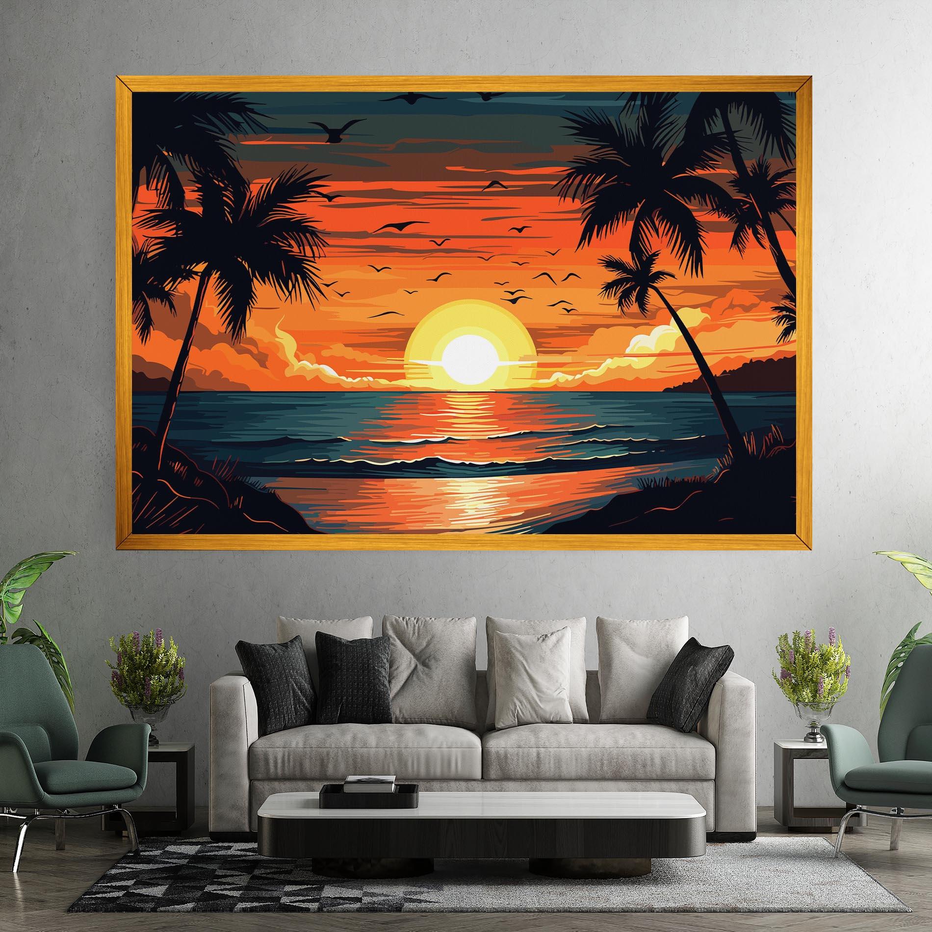 Tablou Canvas Amazing Sunset View mockup 7