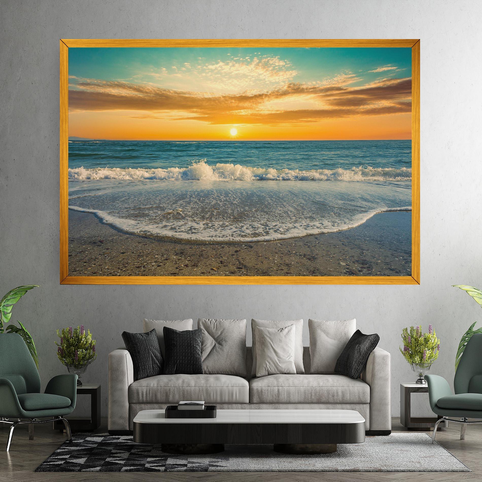 Tablou Canvas Beach Dramatic Sunset mockup 7