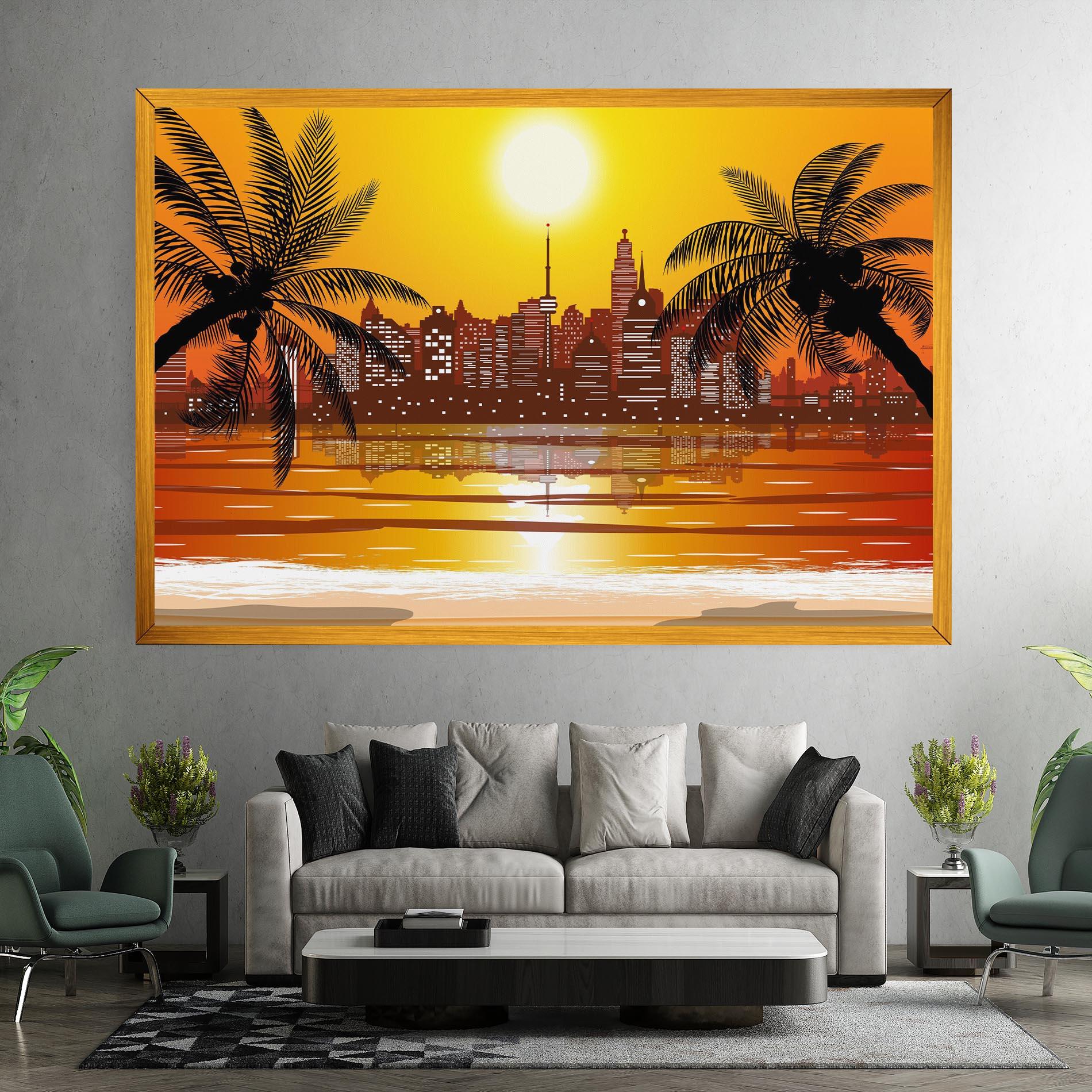 Tablou Canvas City Sunrise View mockup 7