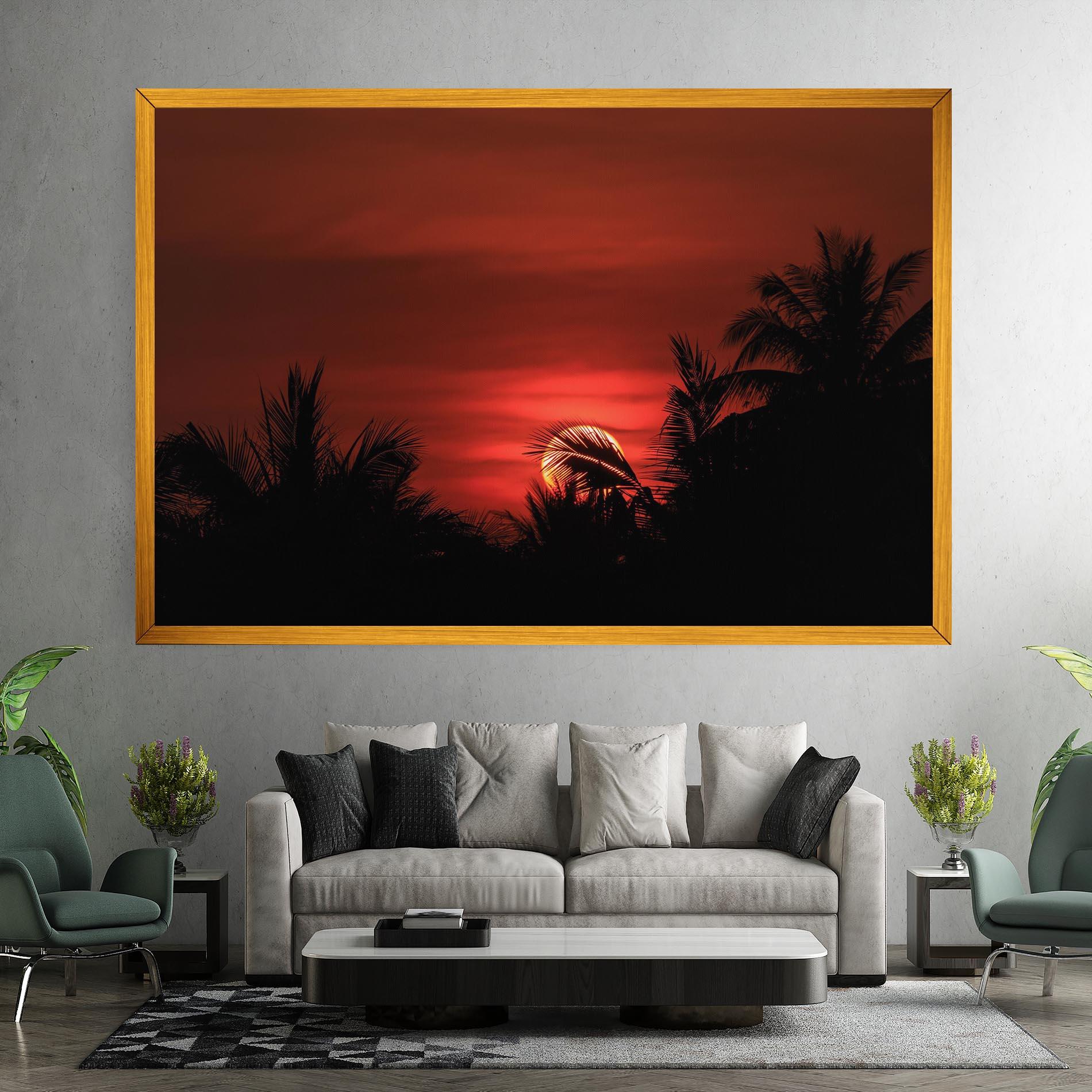 Tablou Canvas Coconuts Tree Sunset mockup 7