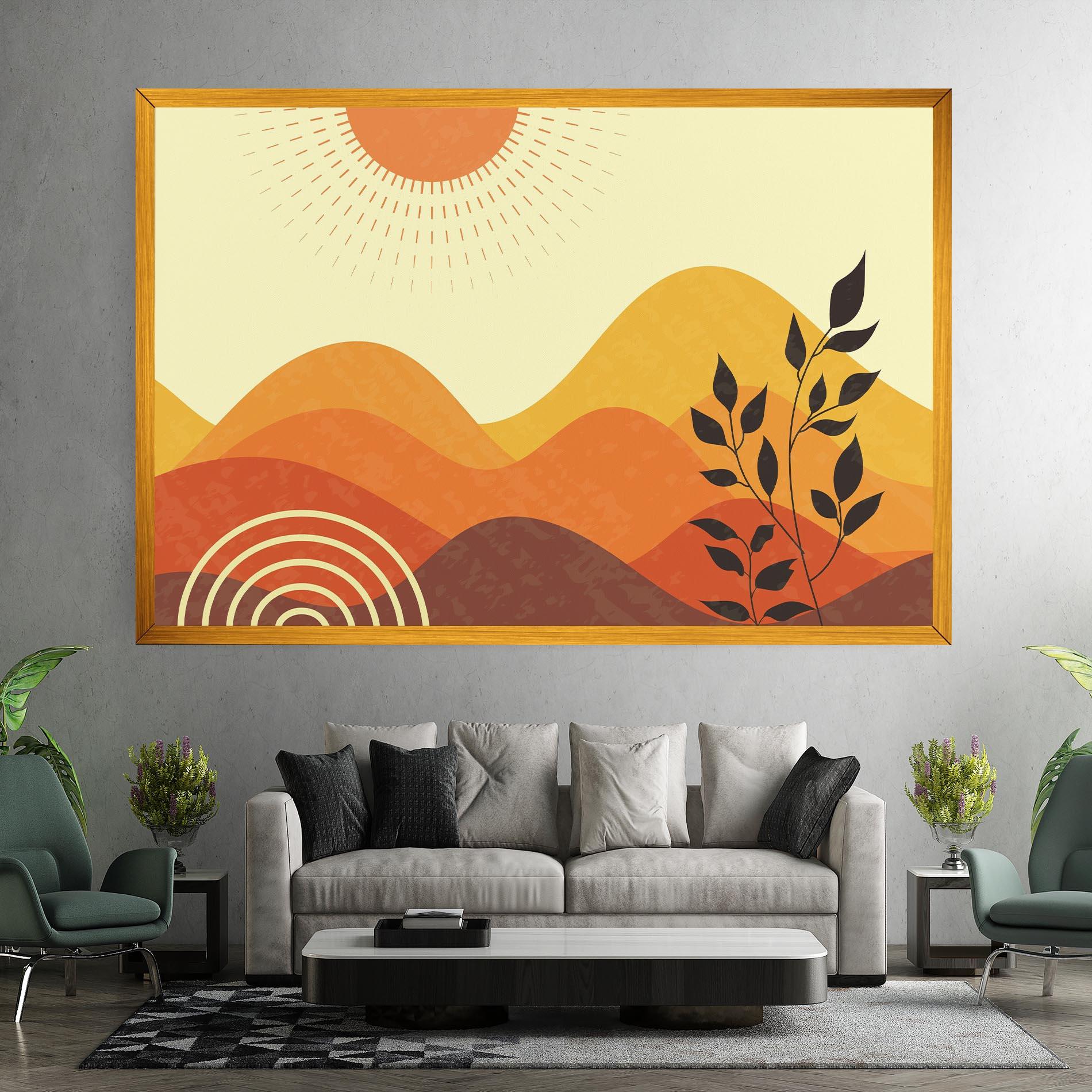 Tablou Canvas Minimalist Sunset Art mockup 7