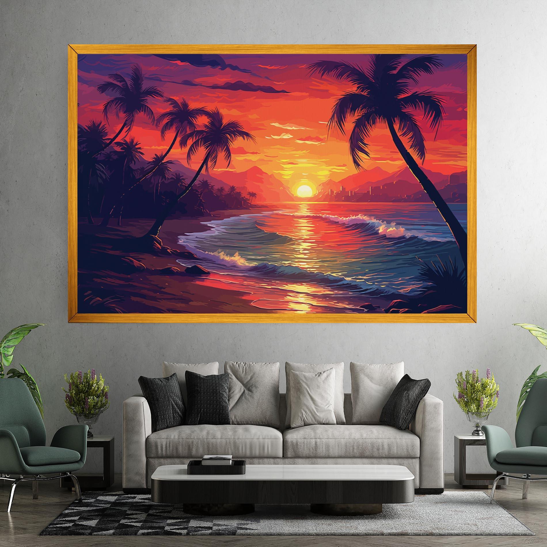 Tablou Canvas Purple Orange Sunlight mockup 7