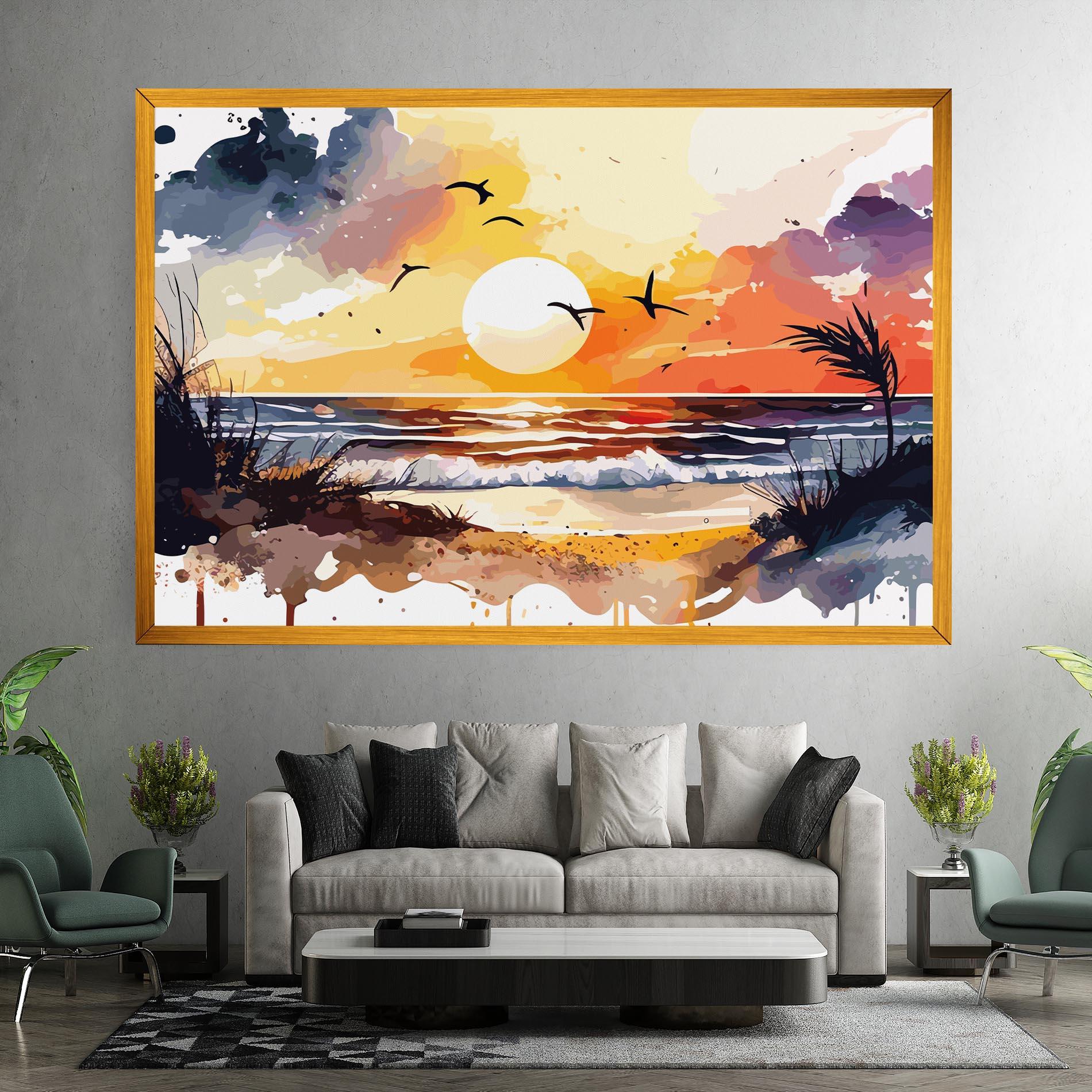Tablou Canvas Sunset Art View mockup 7
