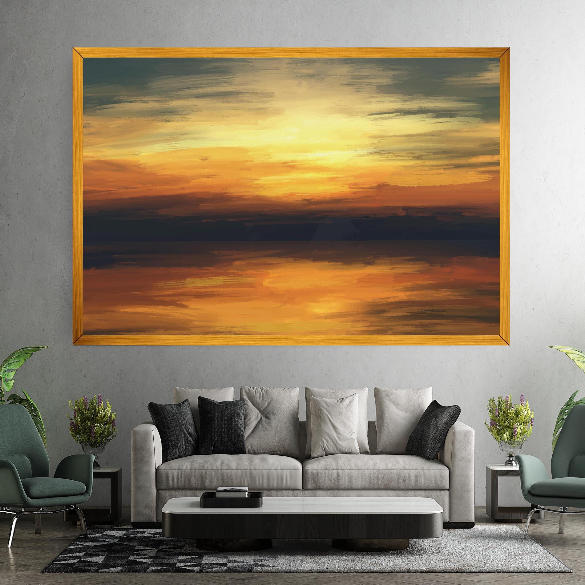Tablou Canvas Sunset Oil Paint mockup 7