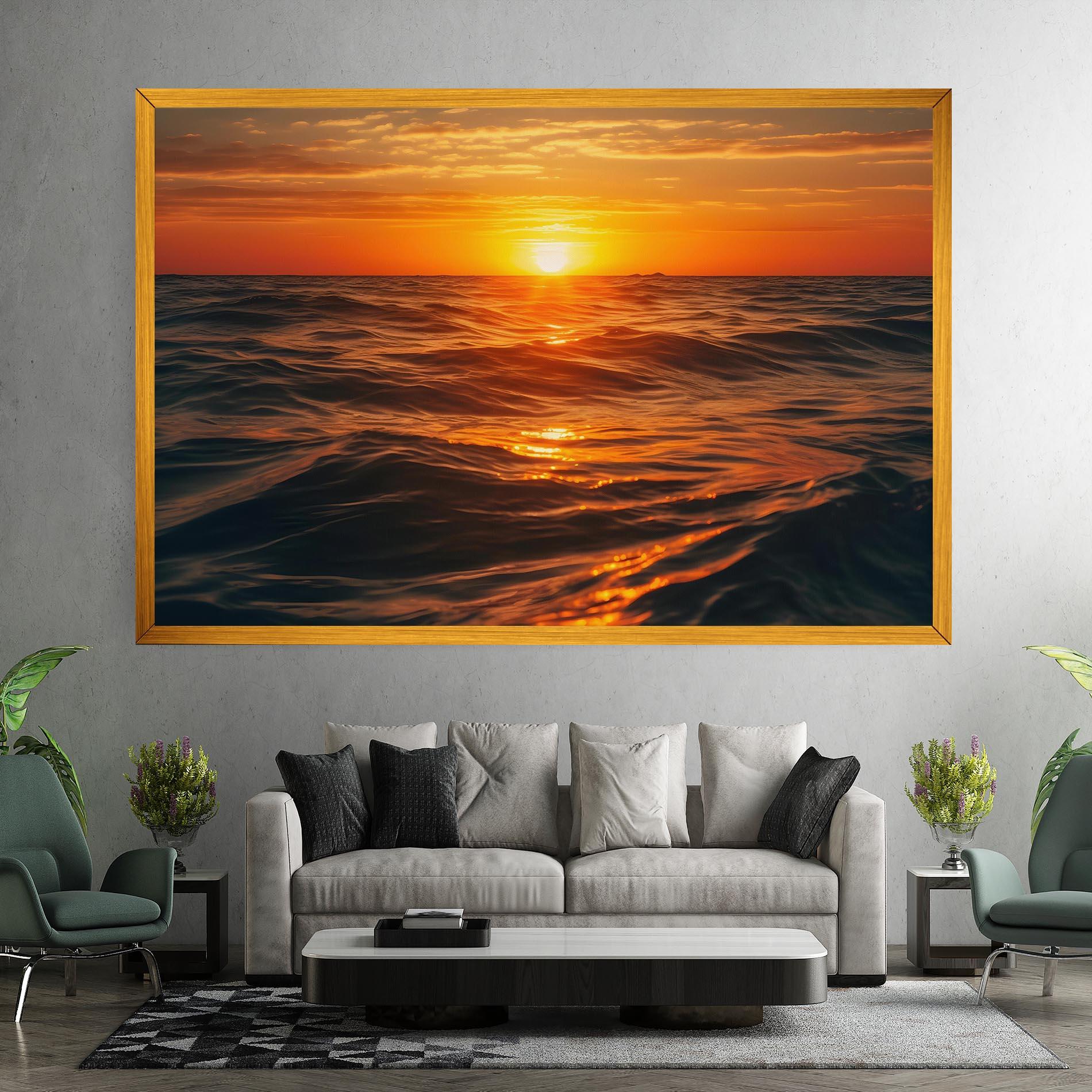 Tablou Canvas Waves During Sunset mockup 7