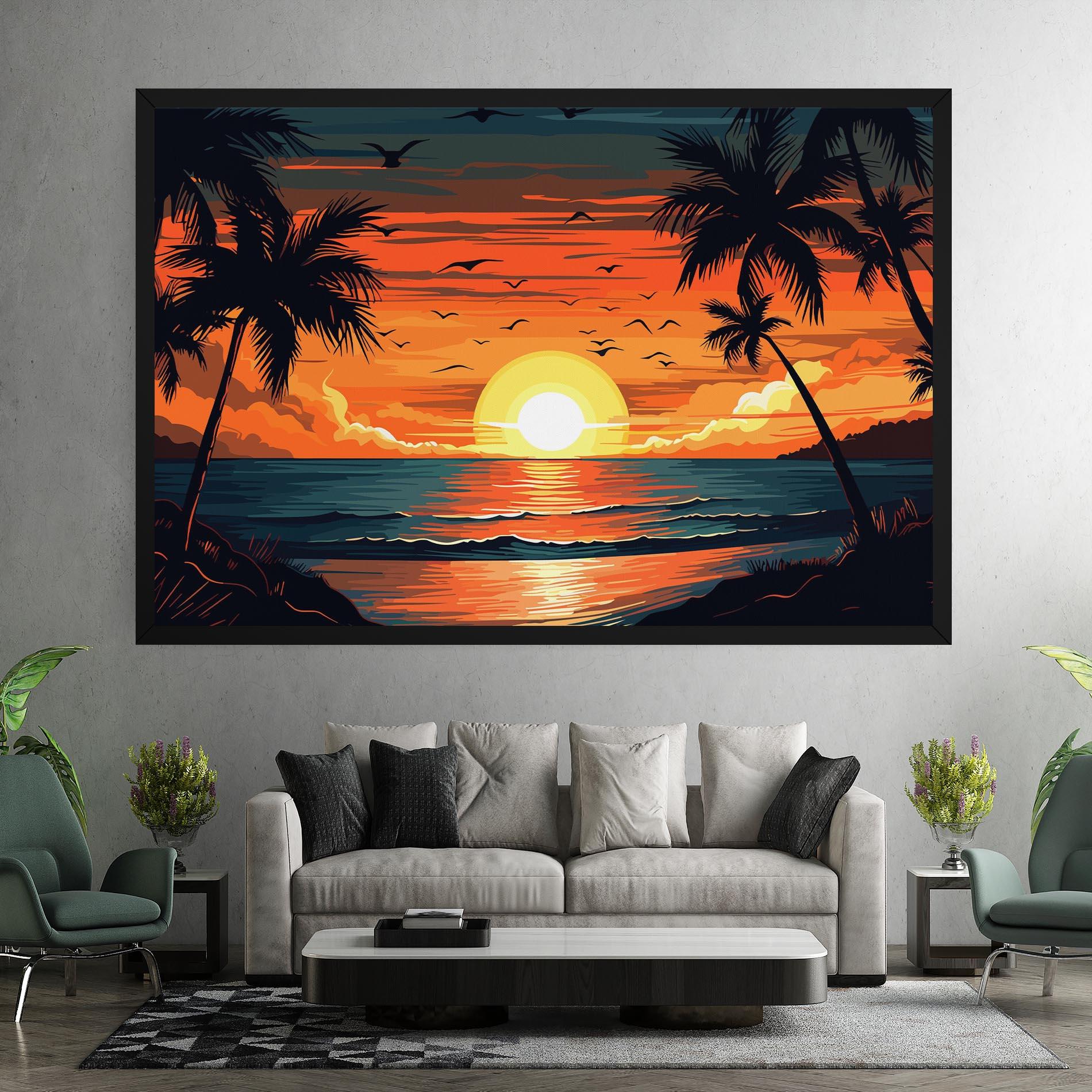 Tablou Canvas Amazing Sunset View mockup 7