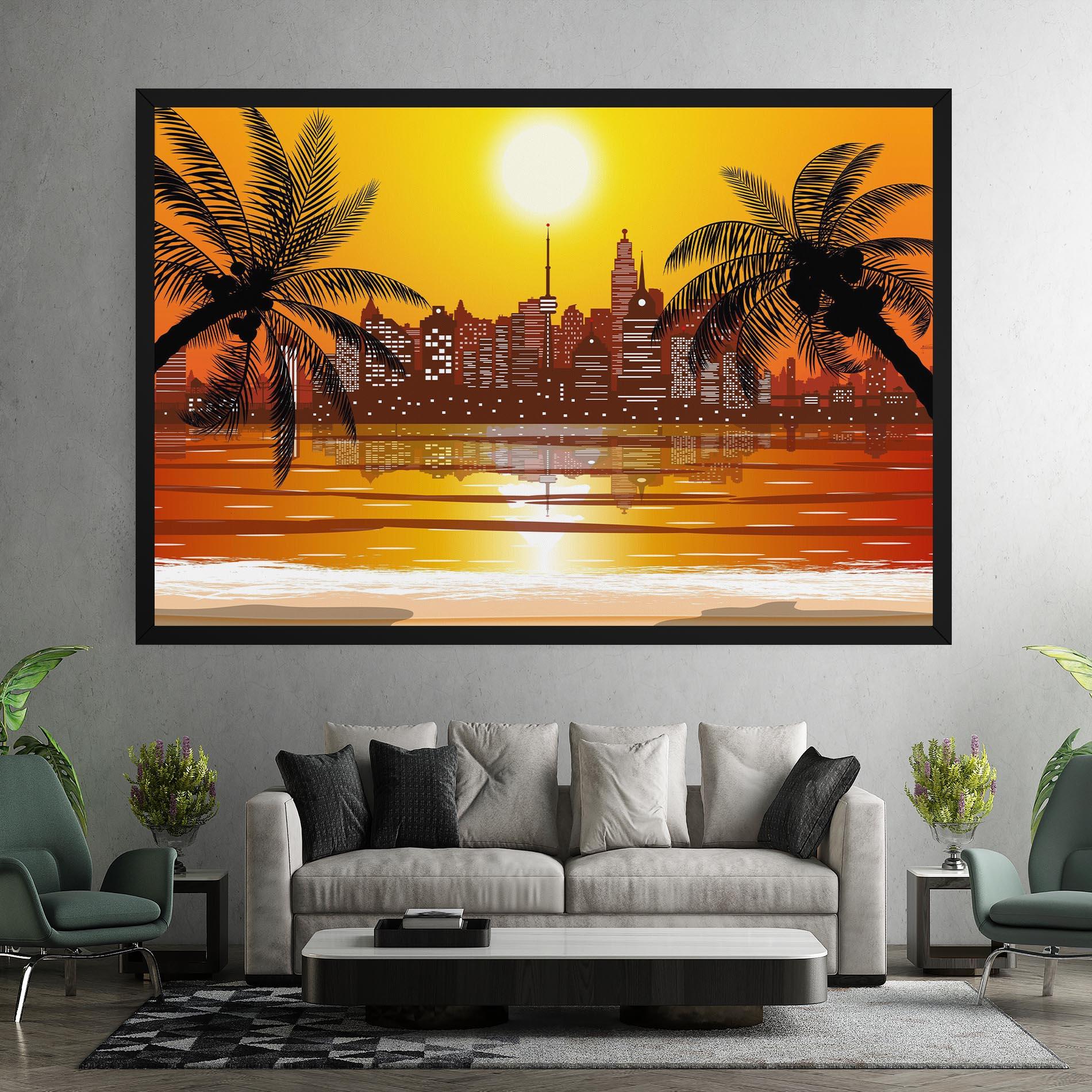 Tablou Canvas City Sunrise View mockup 7