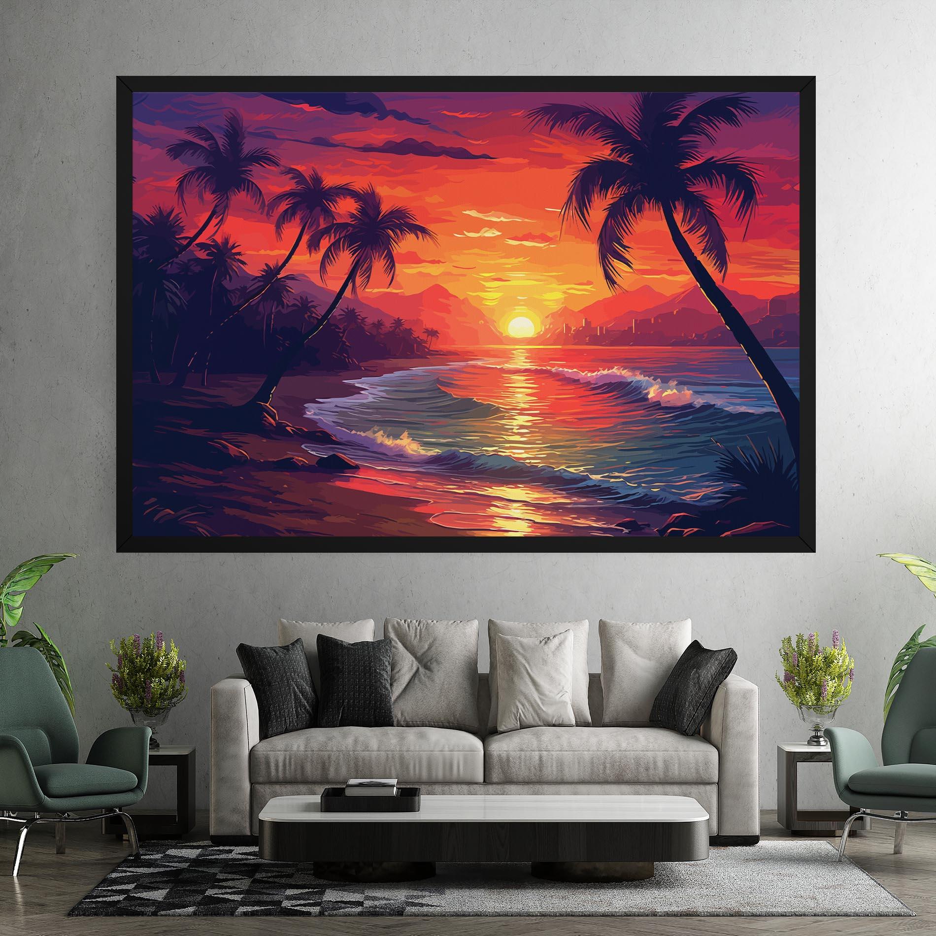 Tablou Canvas Purple Orange Sunlight mockup 7