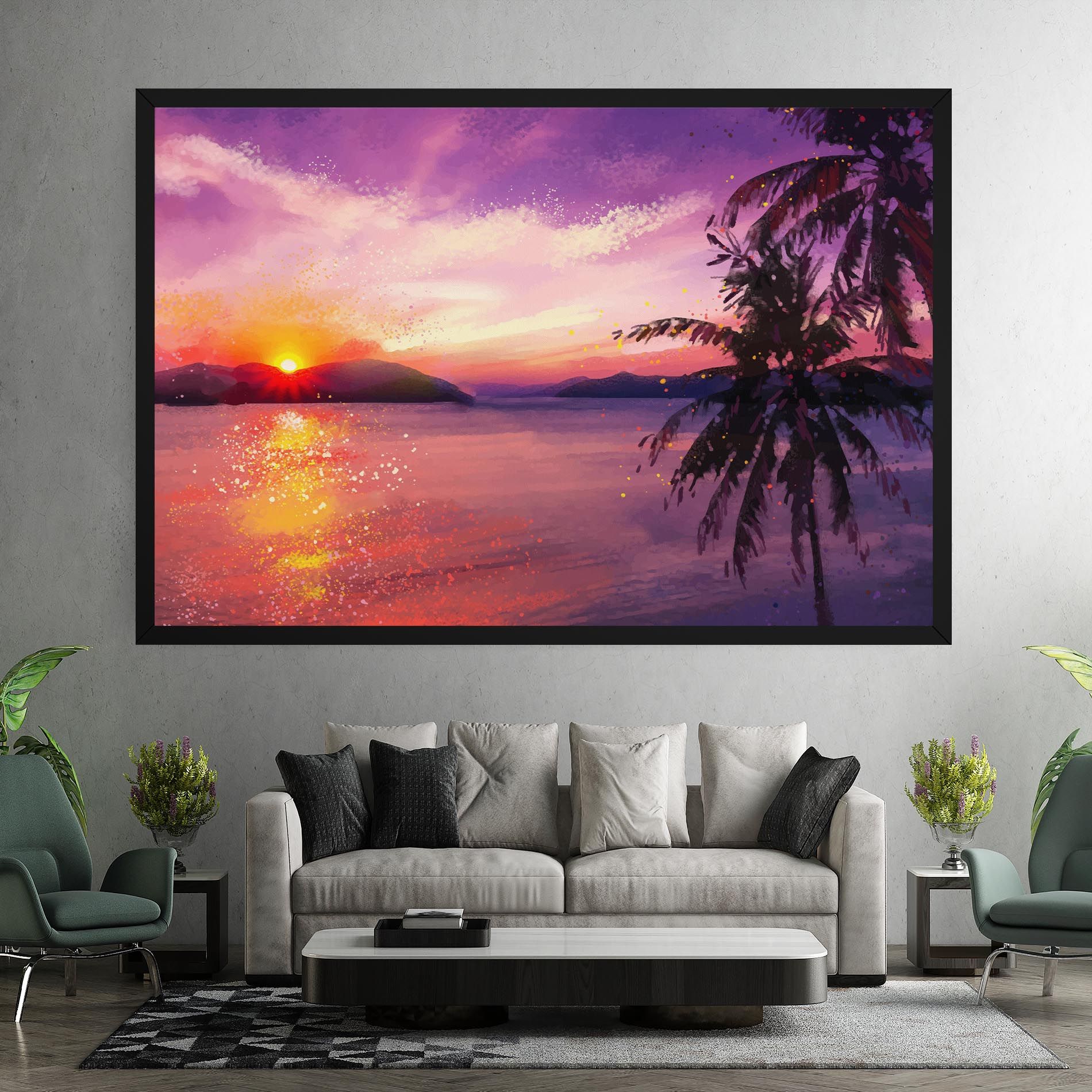 Purple Sunrise Art mockup 7