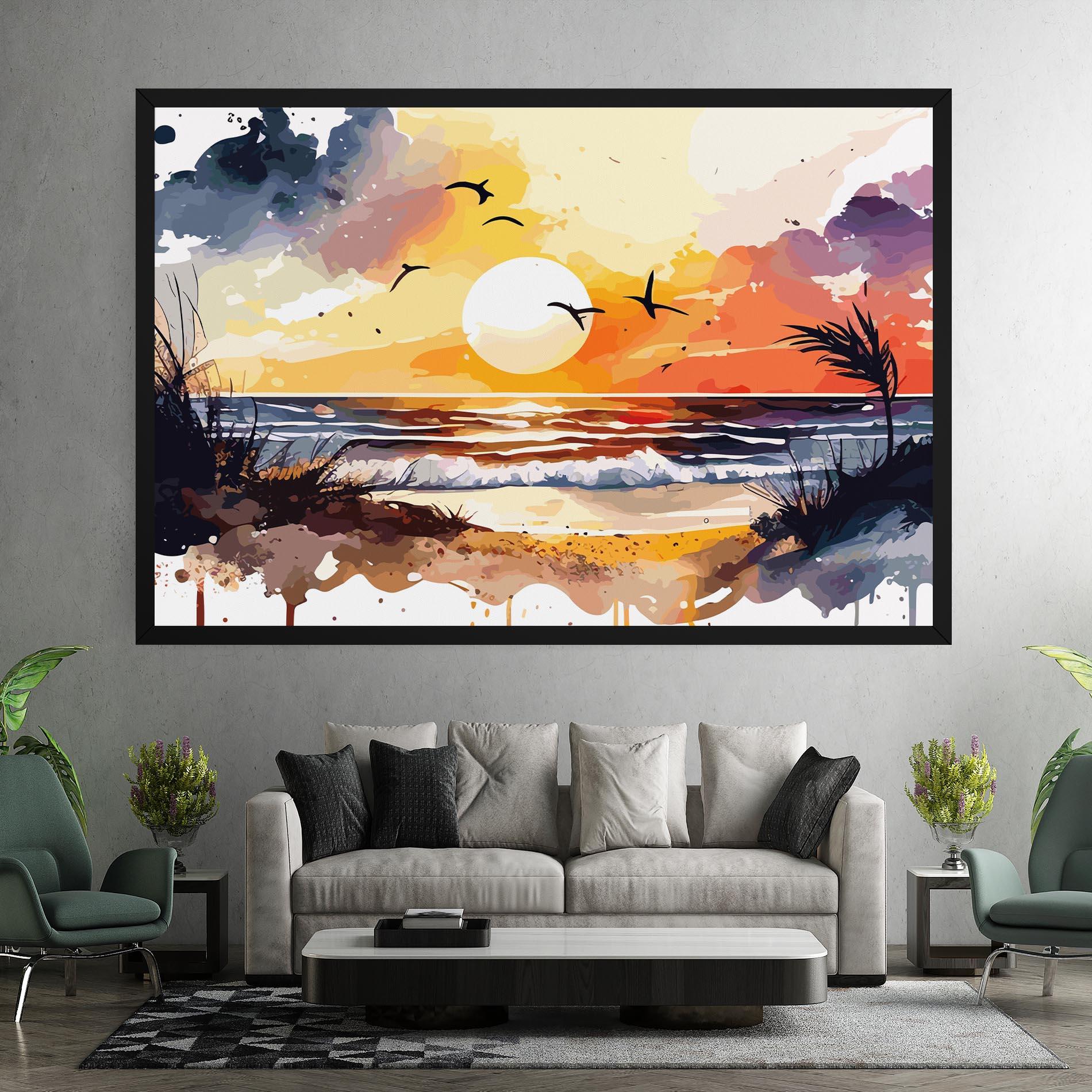 Tablou Canvas Sunset Art View mockup 7