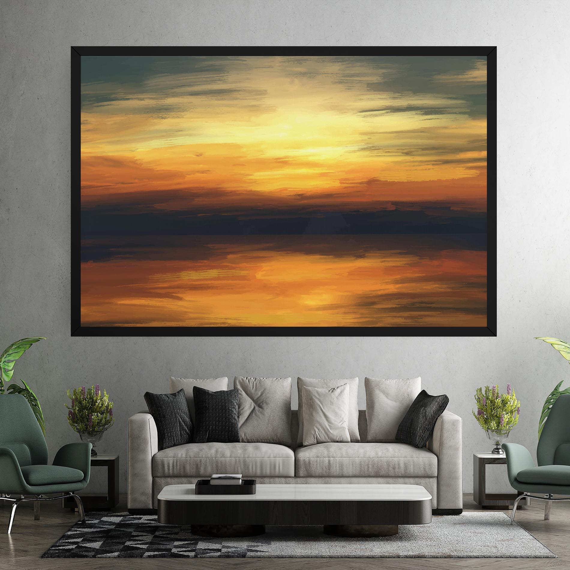 Tablou Canvas Sunset Oil Paint mockup 7