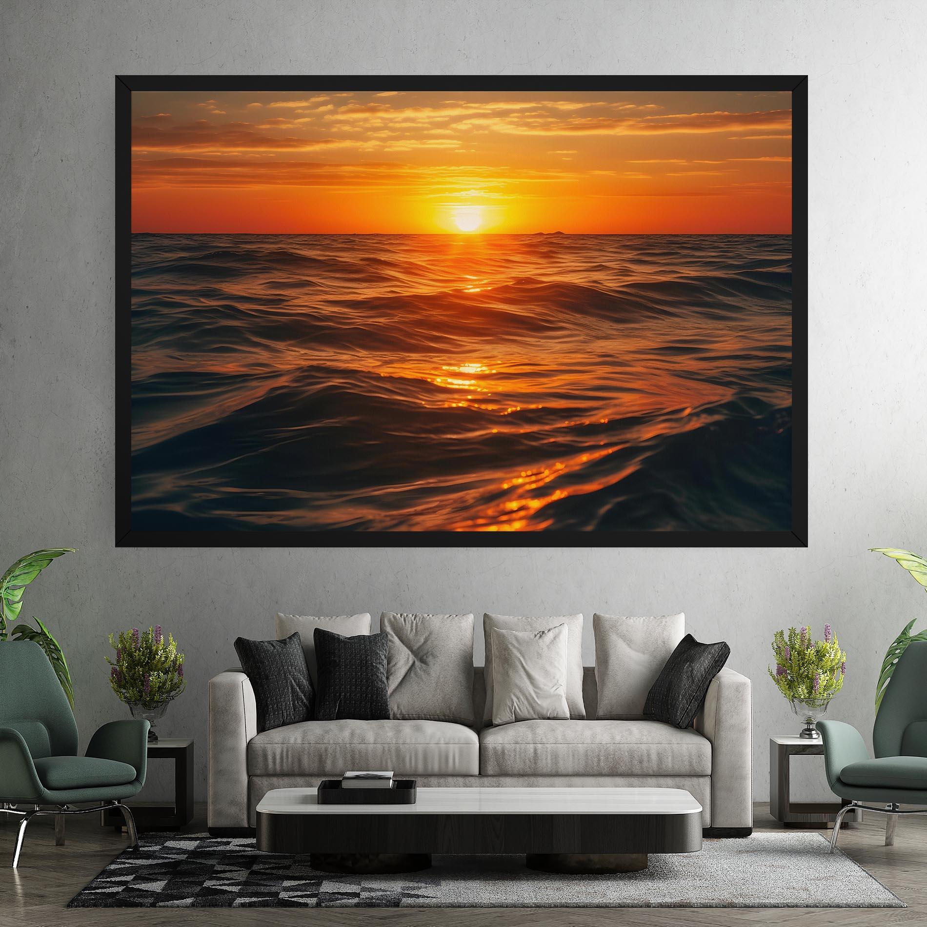 Tablou Canvas Waves During Sunset mockup 7