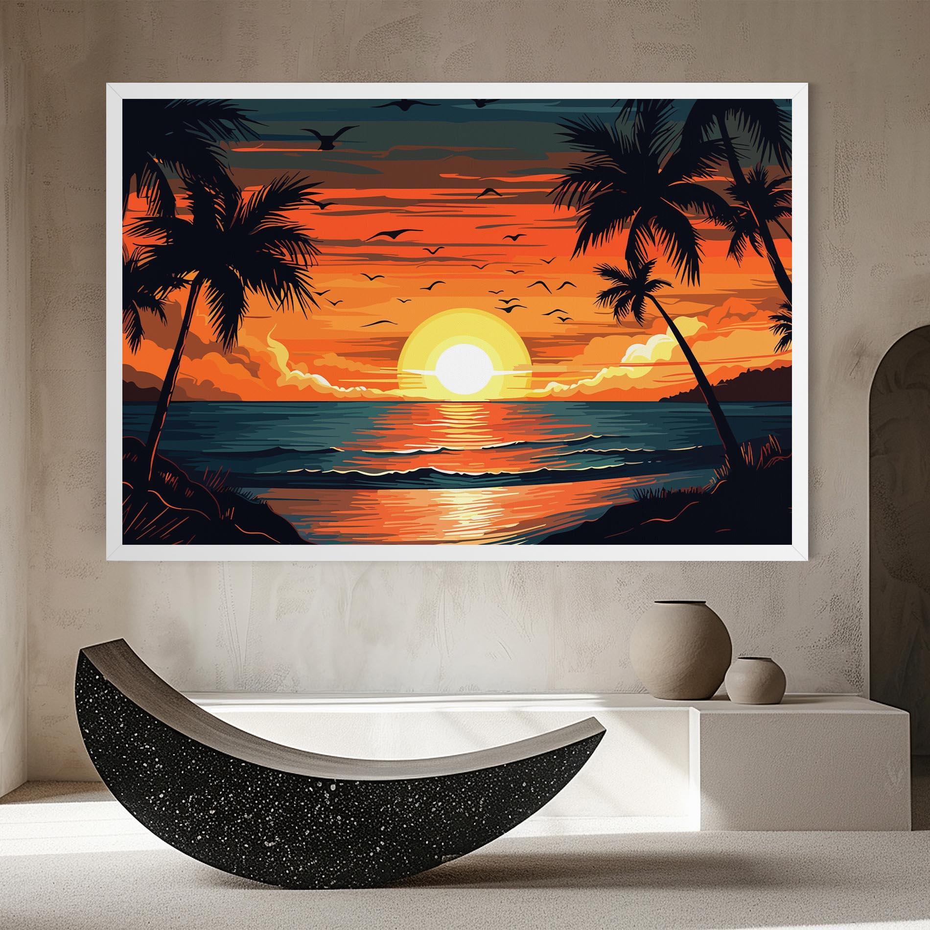 Tablou Canvas Amazing Sunset View mockup 8