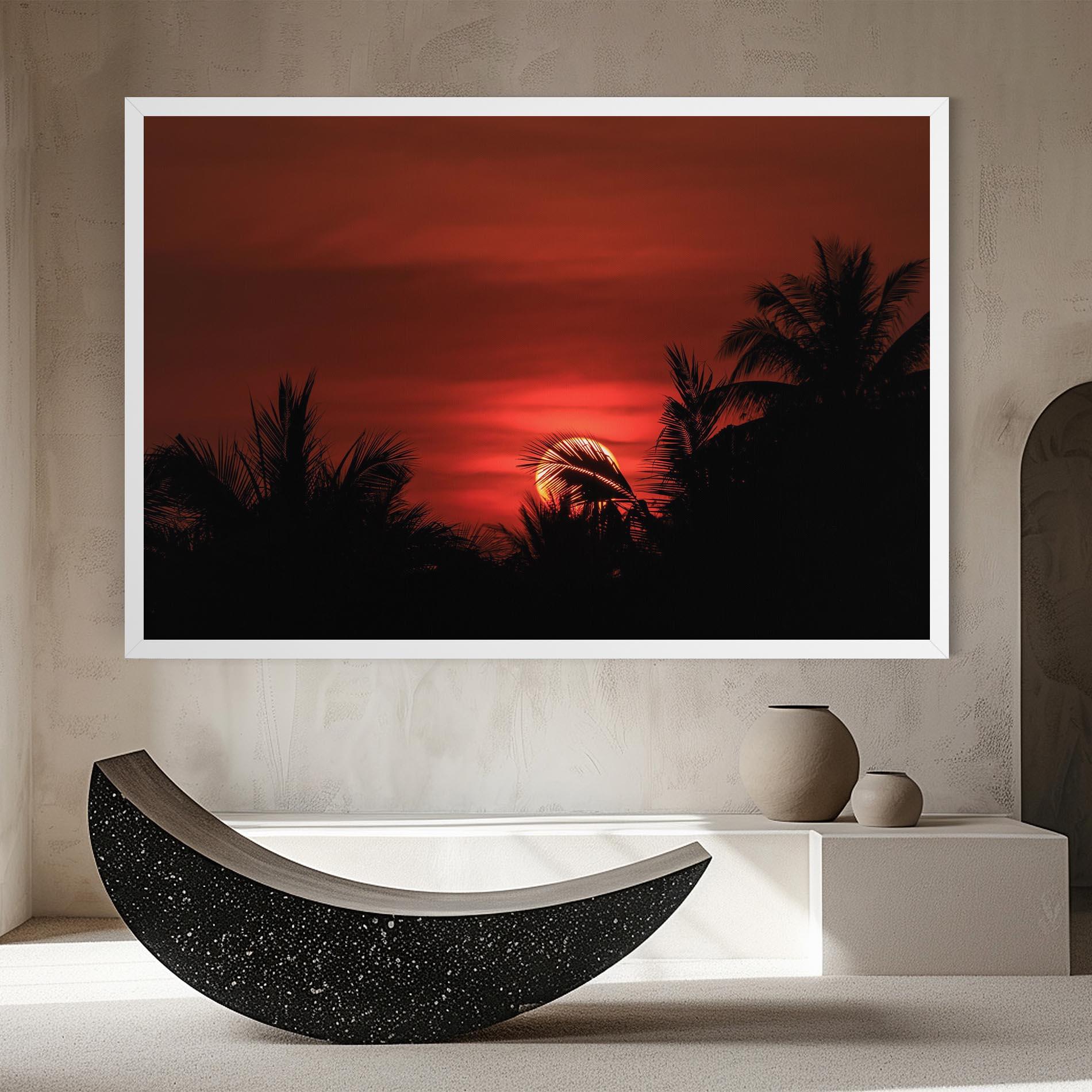 Tablou Canvas Coconuts Tree Sunset mockup 8