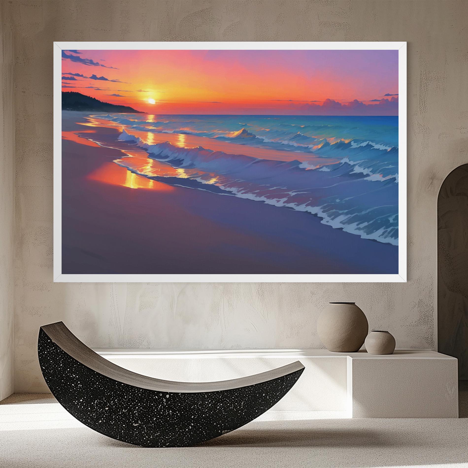 Tablou Canvas Dreamy Beach Sunset mockup 8