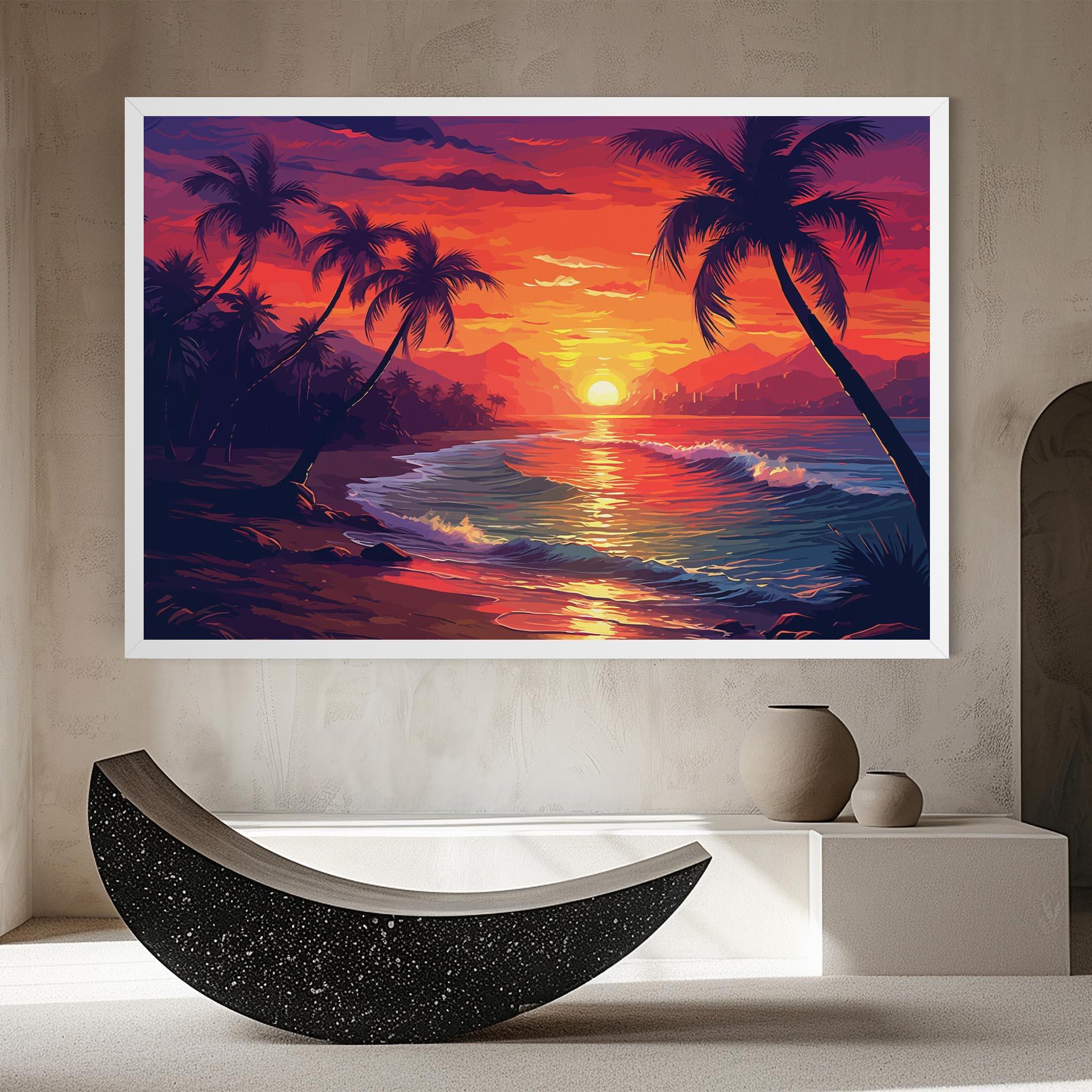 Tablou Canvas Purple Orange Sunlight mockup 8