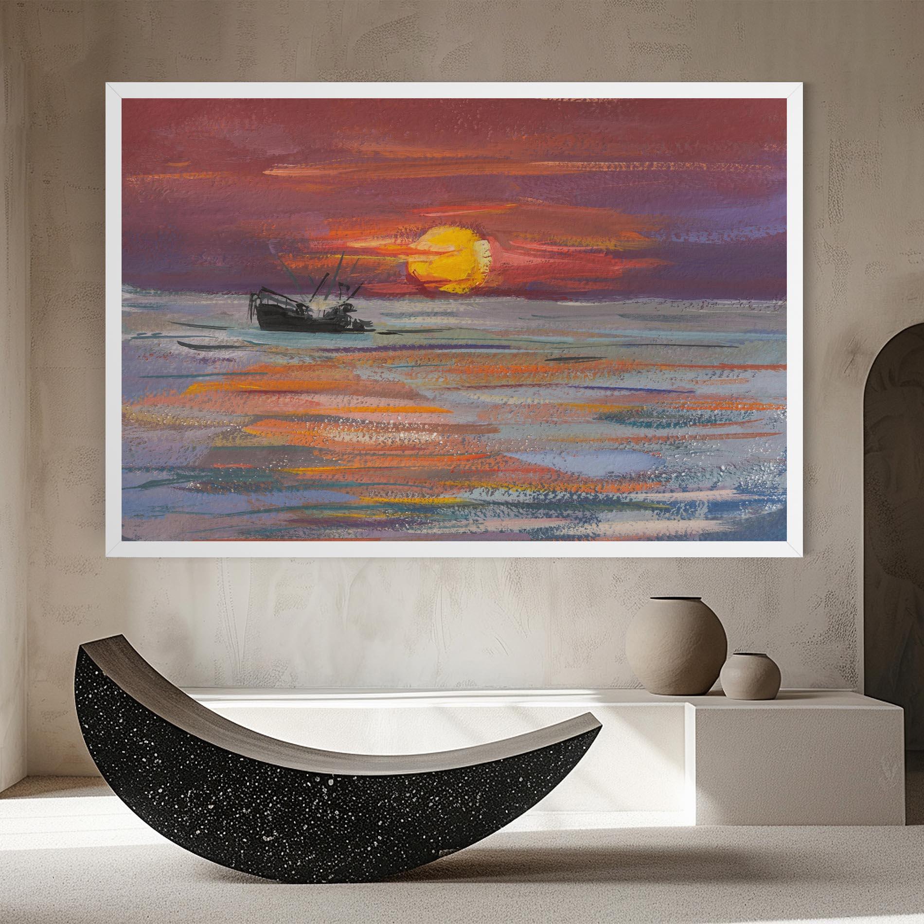 Tablou Canvas Sea Ship Painting mockup 8