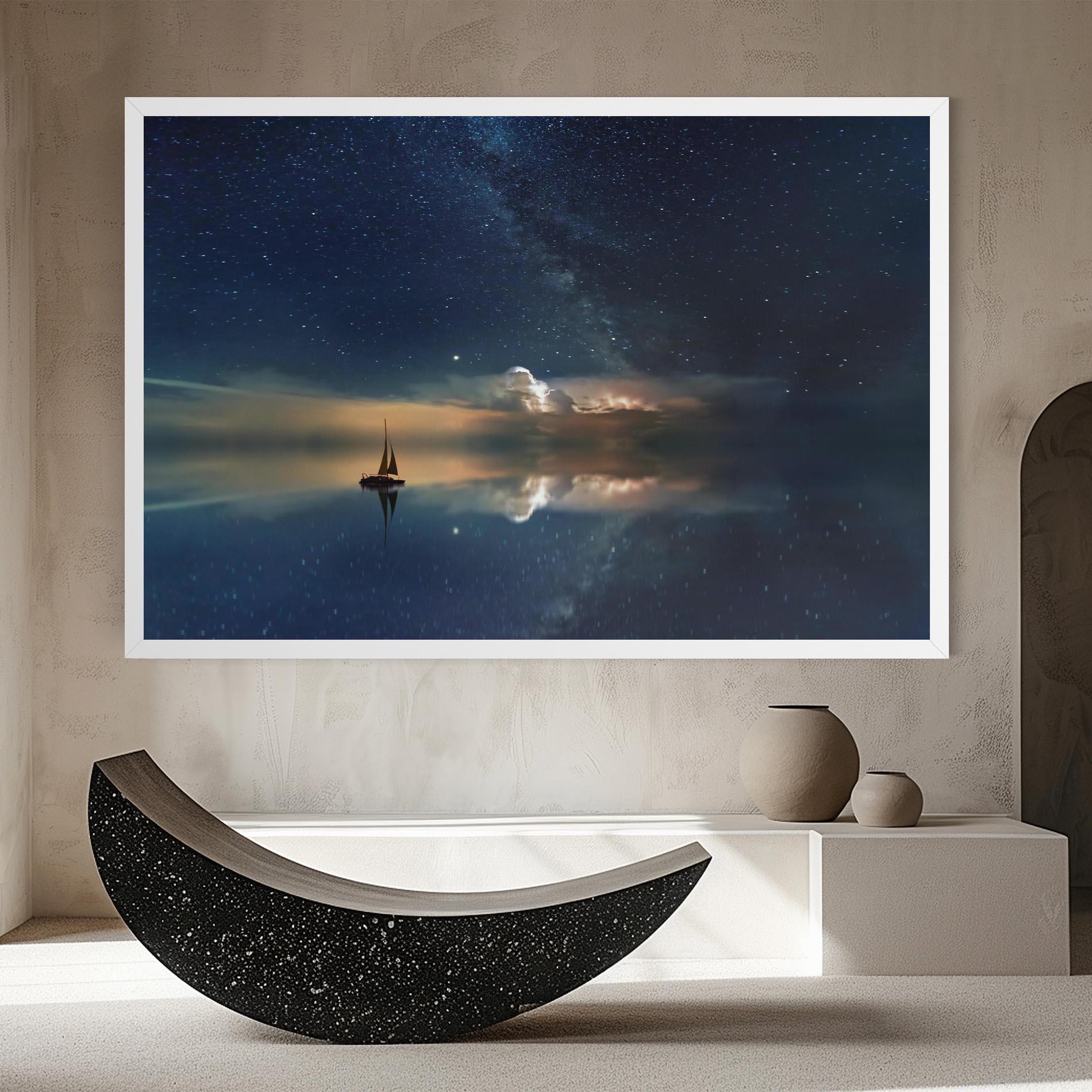 Tablou Canvas Sky Boat mockup 8