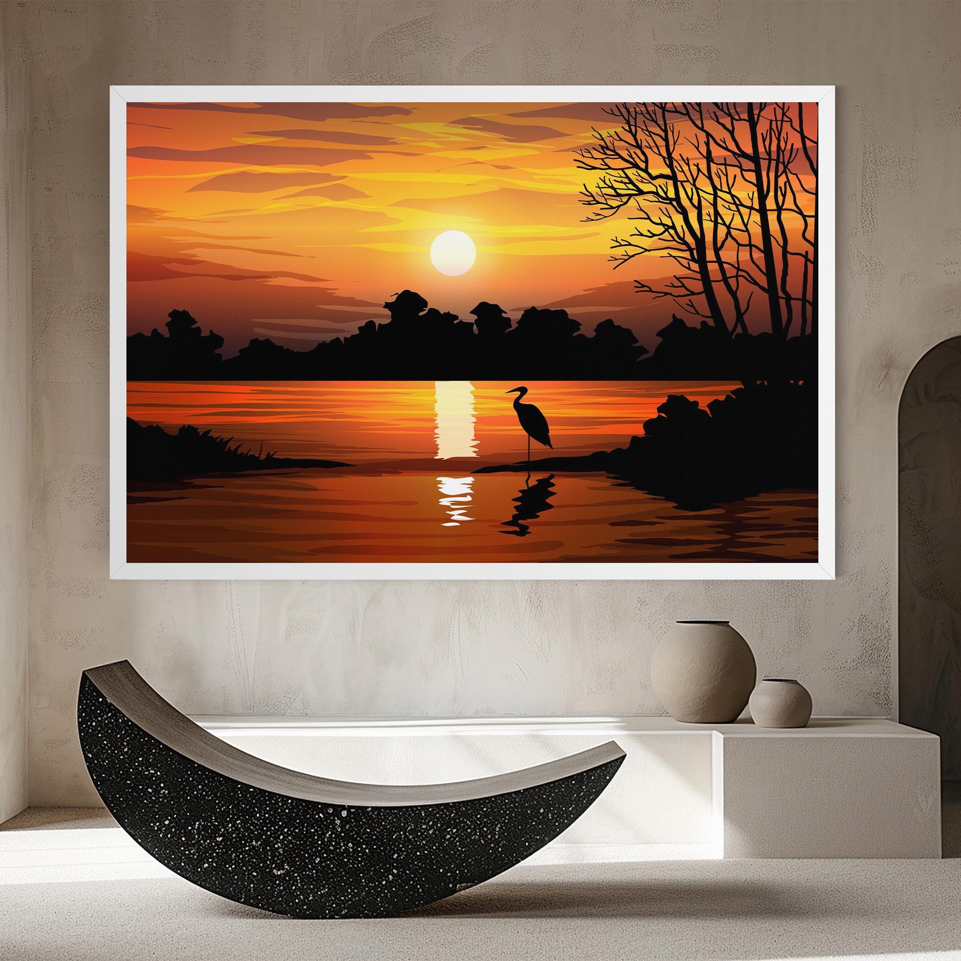 Tablou Canvas Sunset Land mockup 8